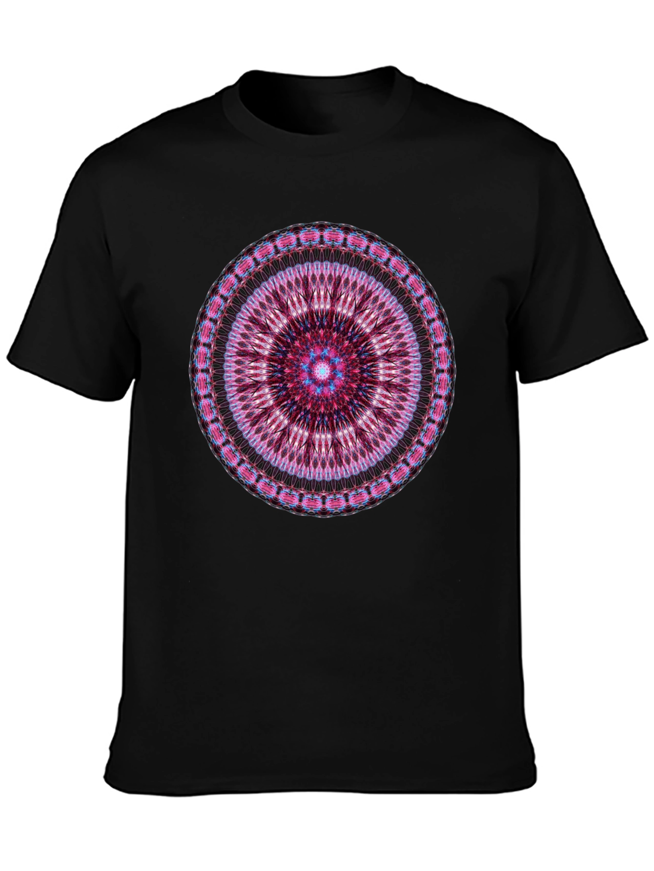 Mandala Graphic Black Crew Neck T-Shirt