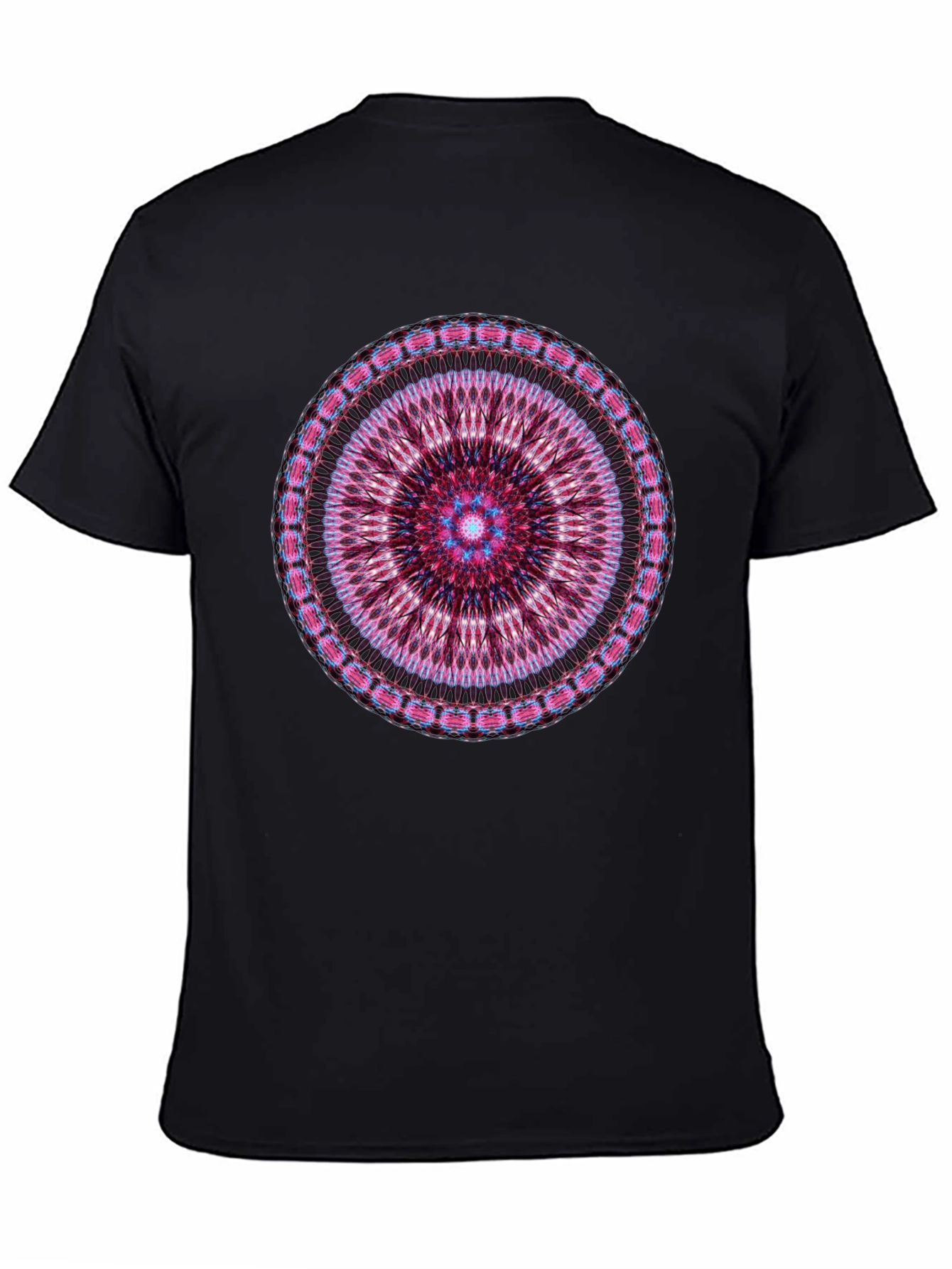 Mandala Graphic Black Crew Neck T-Shirt