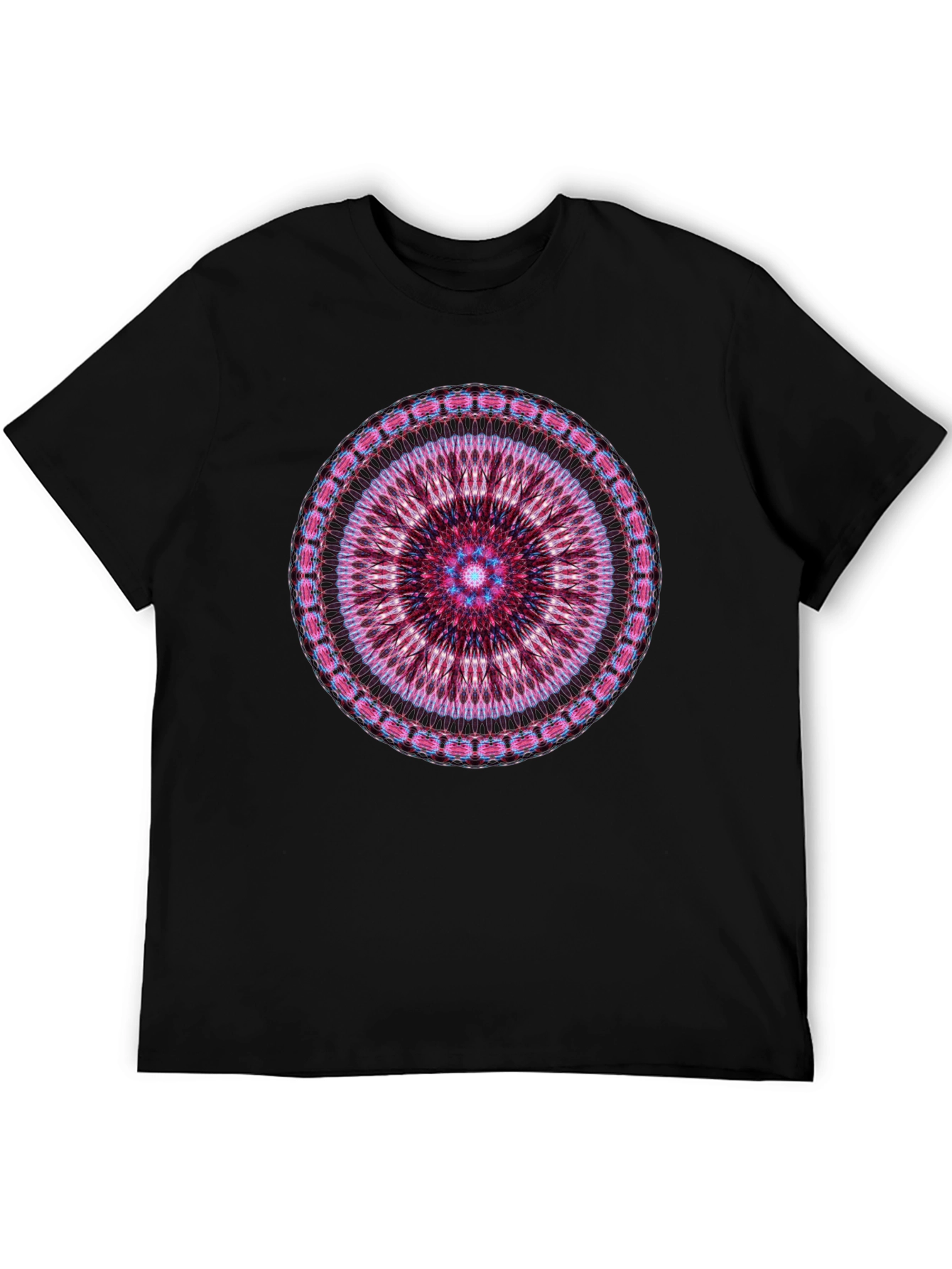 Mandala Graphic Black Crew Neck T-Shirt