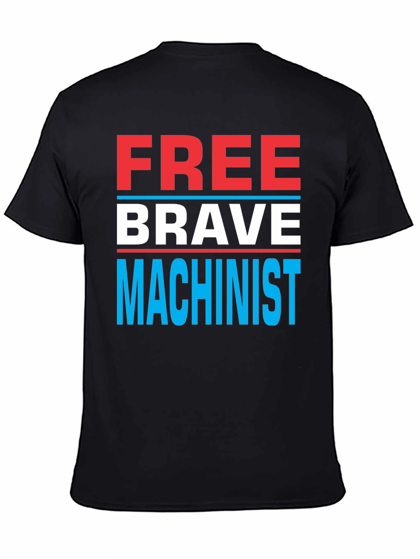 Free Brave Machinist Graphic T-Shirt - Black
