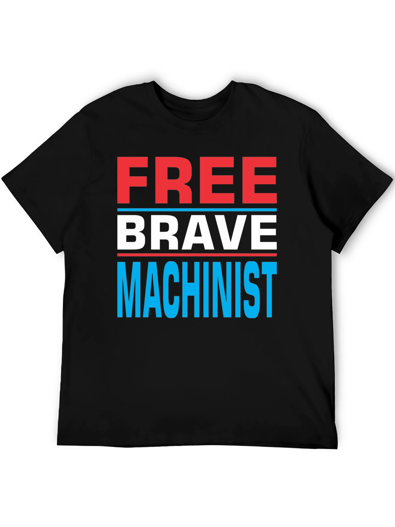 Free Brave Machinist Graphic T-Shirt - Black