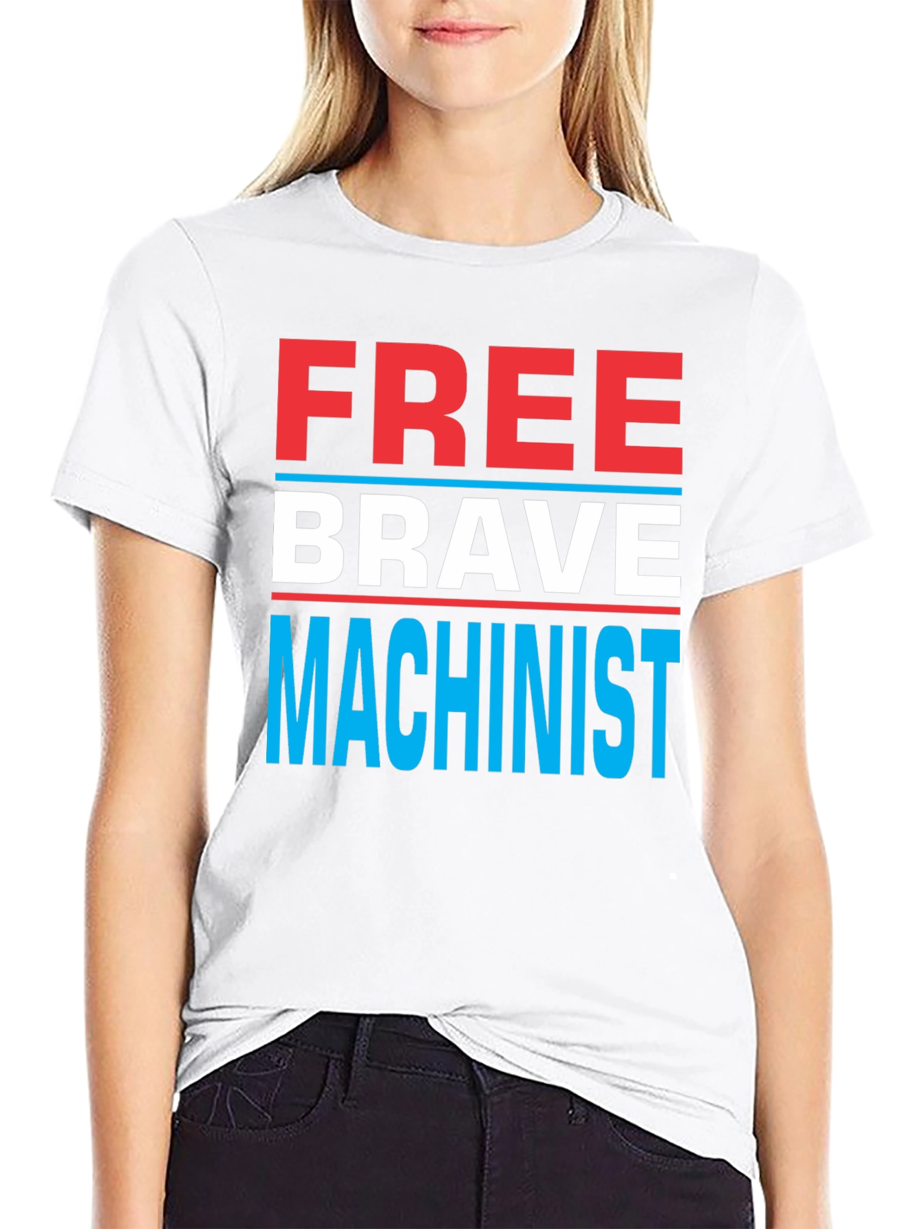 Free Brave Machinist Graphic T-Shirt - Black