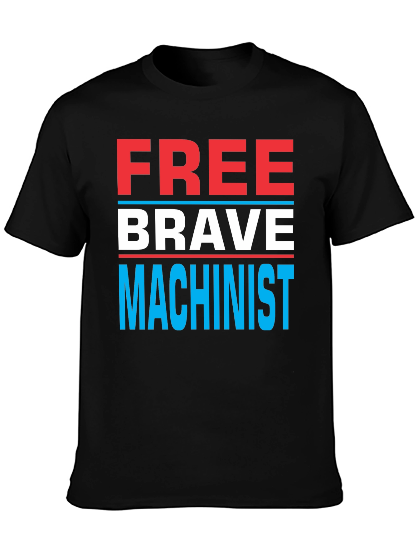 Free Brave Machinist Graphic T-Shirt - Black