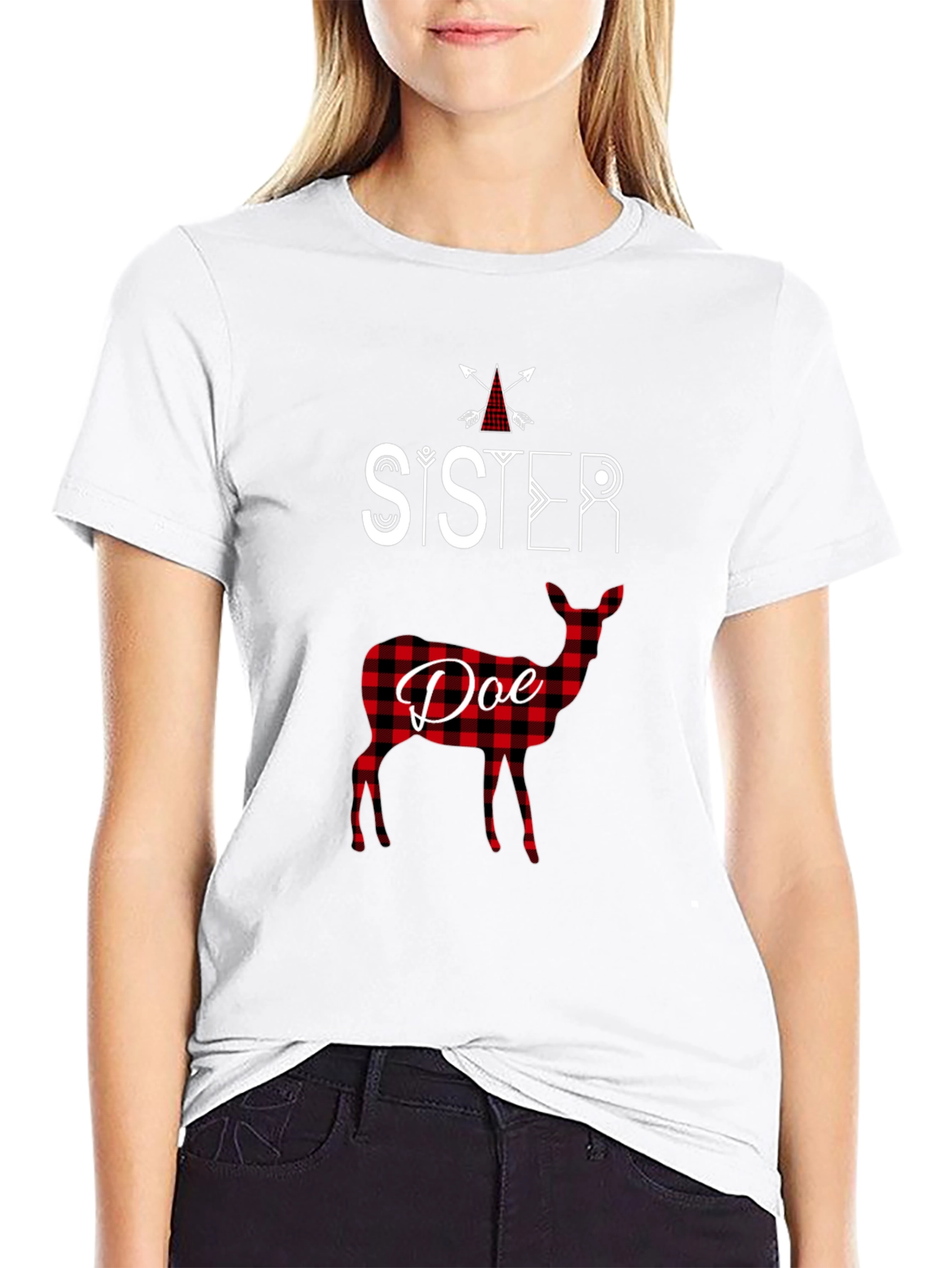 Sister Doe Plaid Graphic Tee