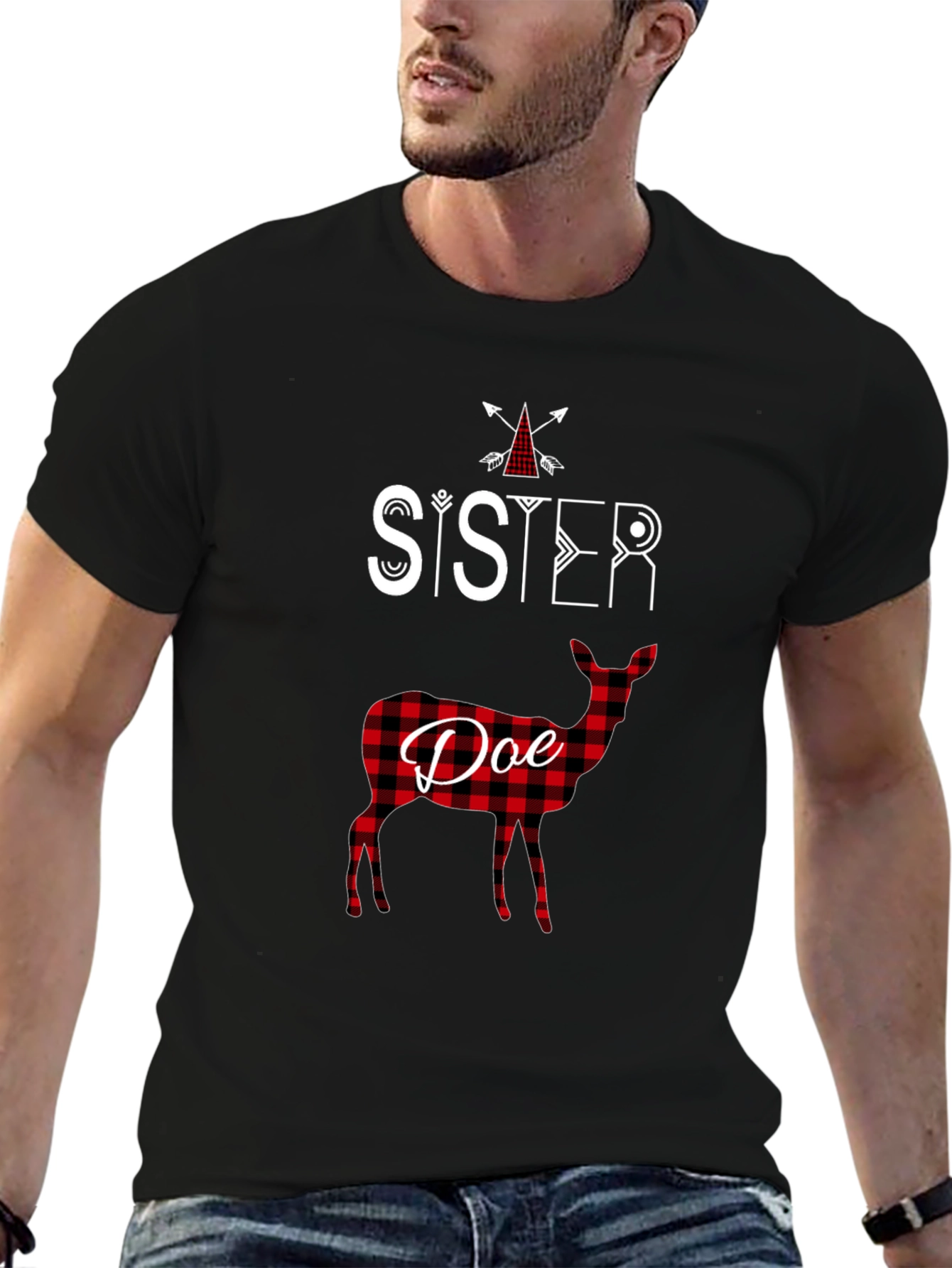Sister Doe Plaid Graphic Tee