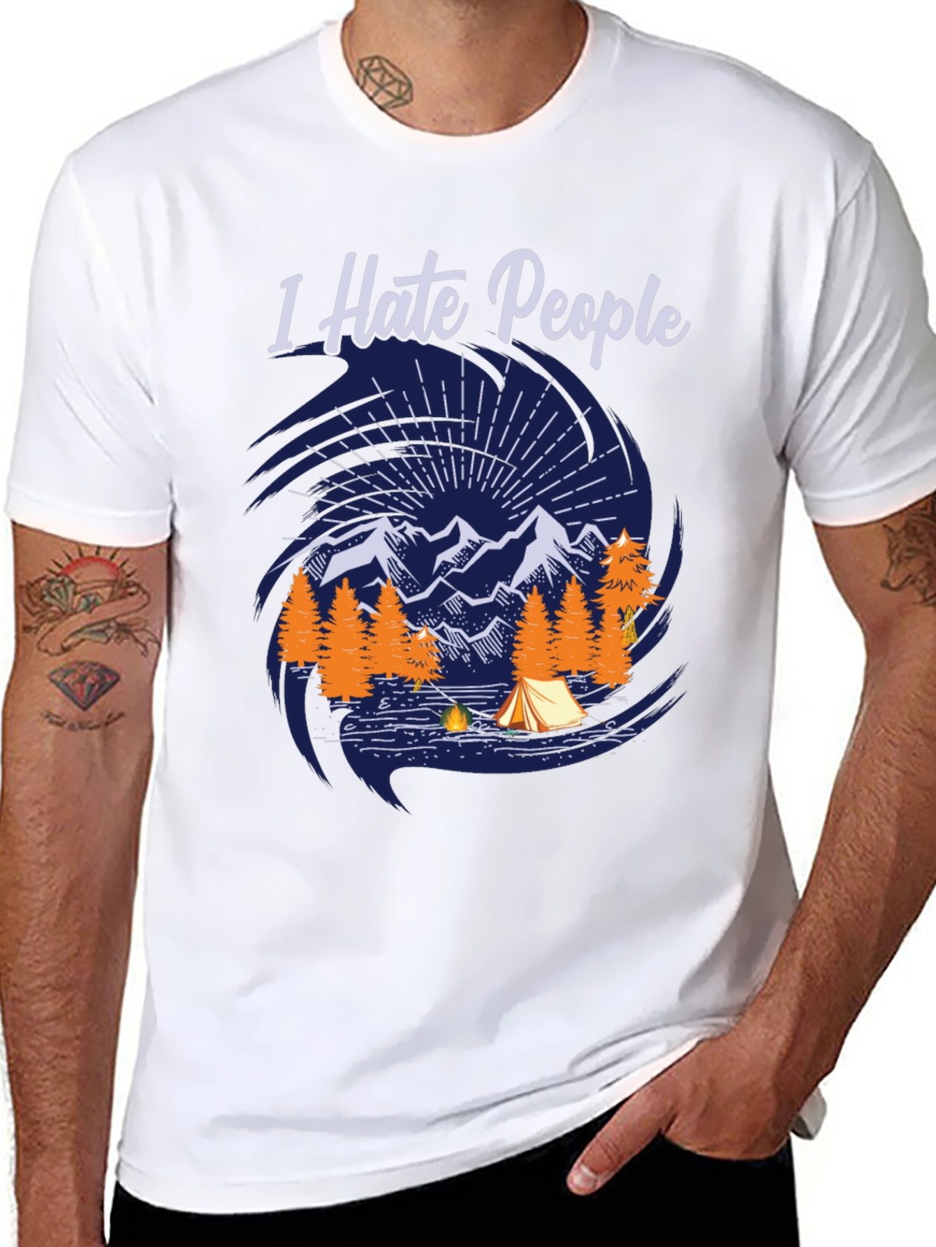 I Hate People Camping Graphic Tee