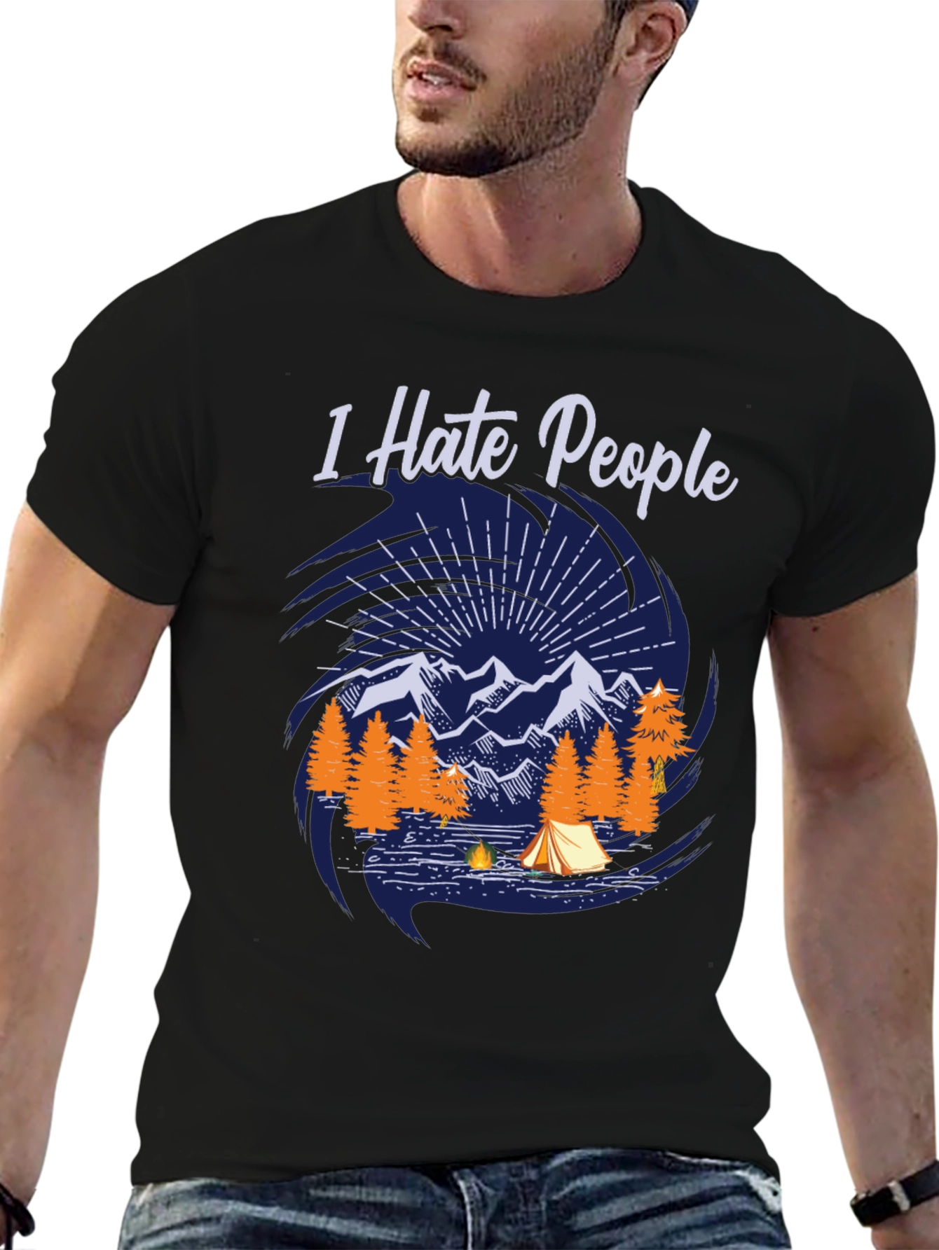 I Hate People Camping Graphic Tee