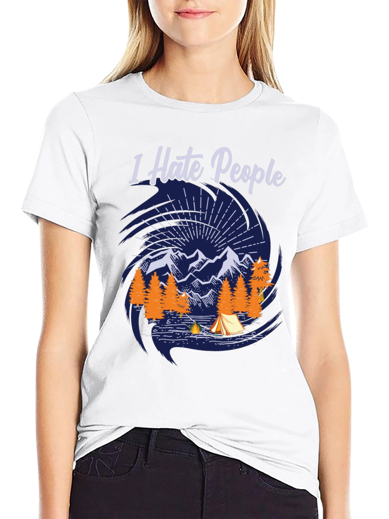 I Hate People Camping Graphic Tee