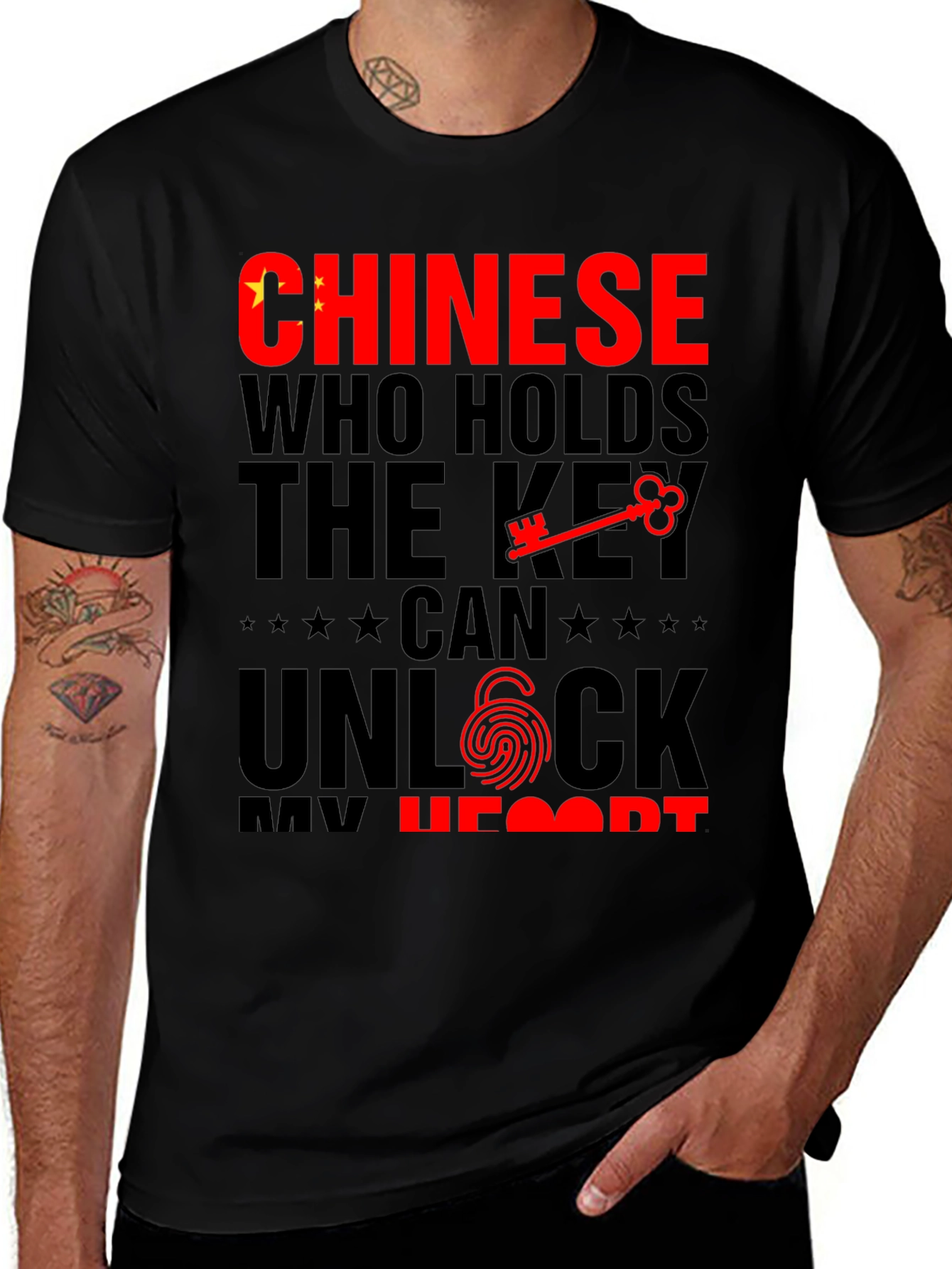 Chinese Key to My Heart Graphic T-Shirt