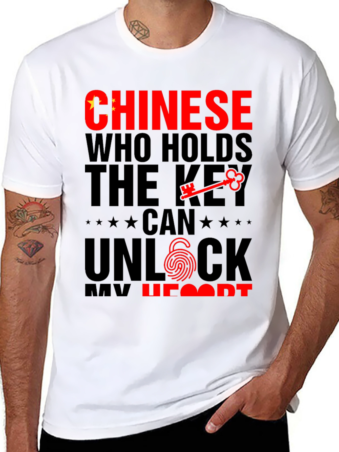 Chinese Key to My Heart Graphic T-Shirt