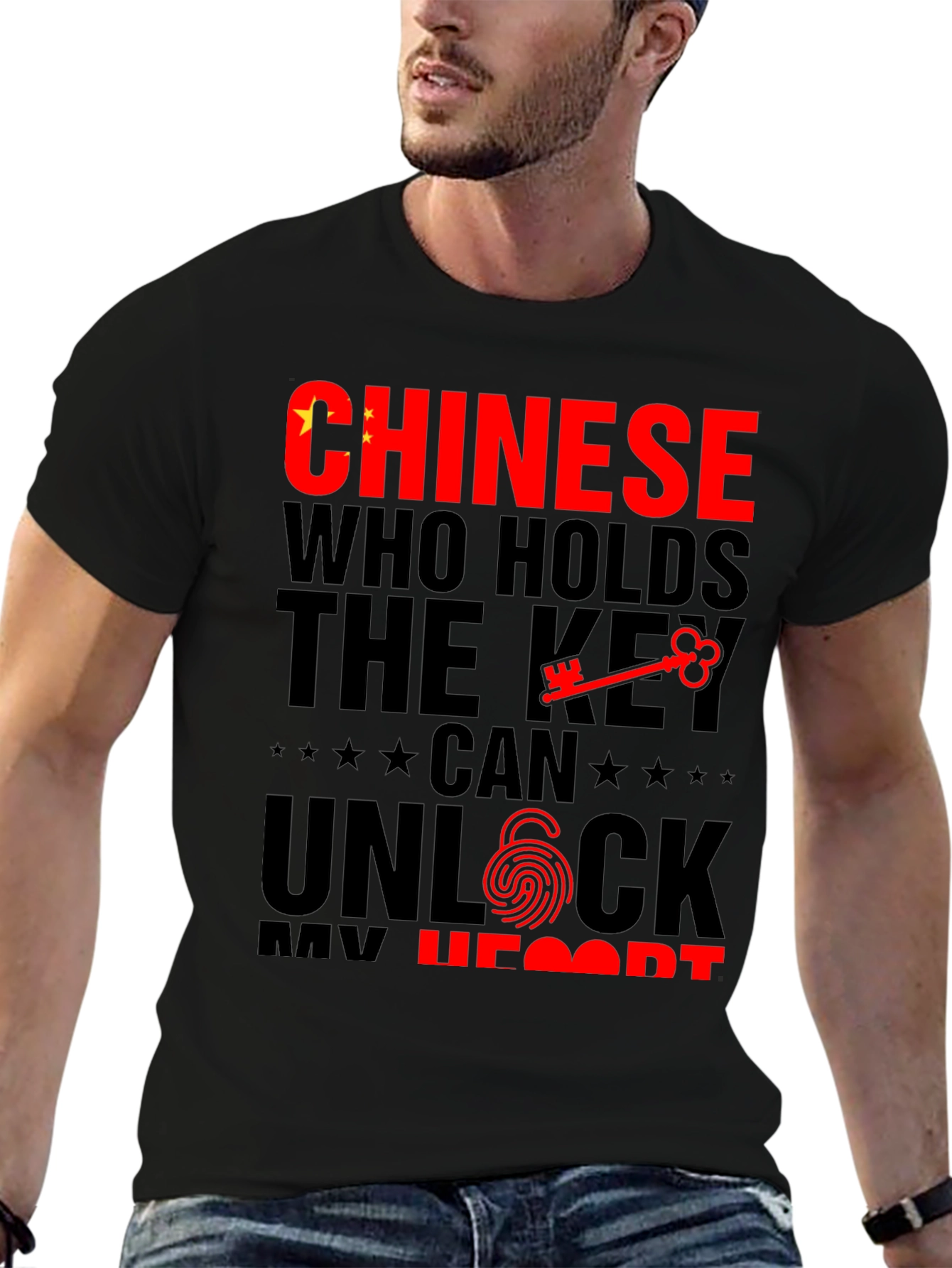 Chinese Key to My Heart Graphic T-Shirt