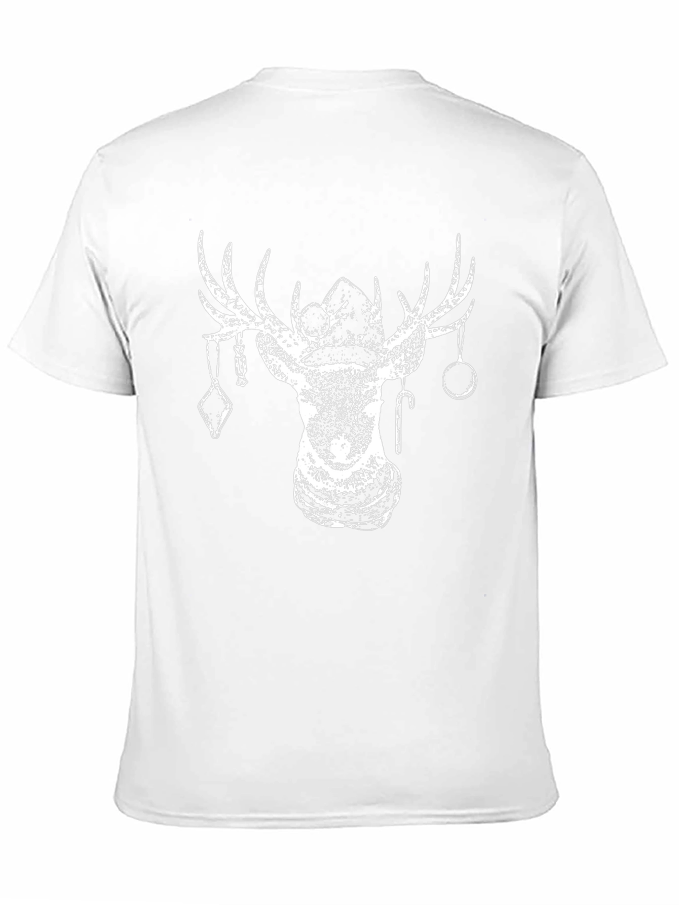 Festive Deer Graphic Tee - Holiday Season Apparel