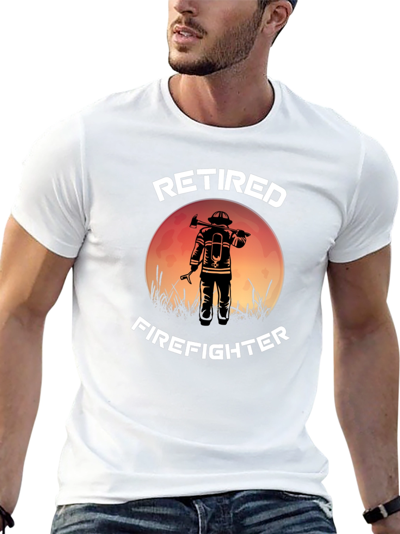 Retired Firefighter Graphic T-Shirt