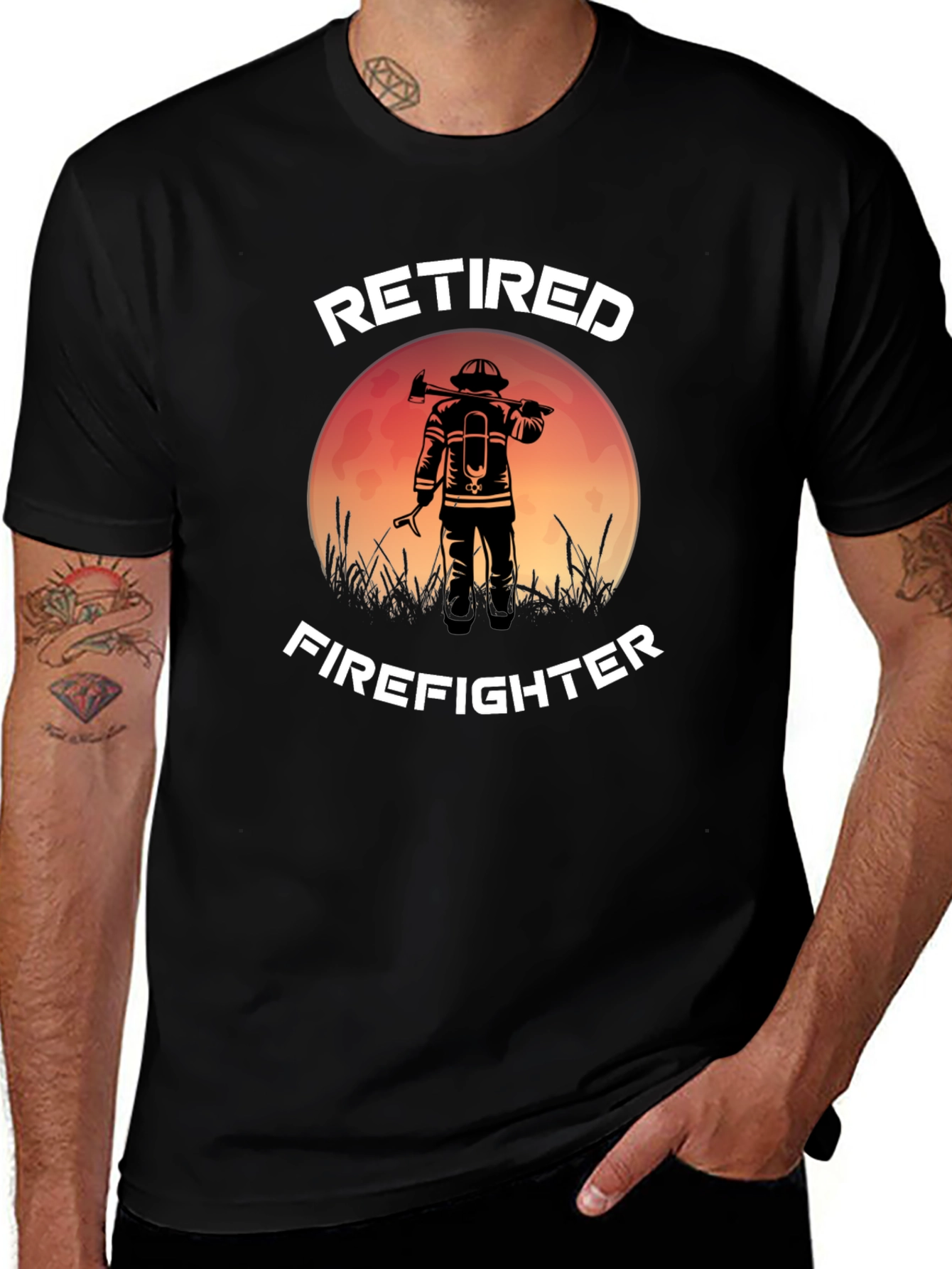 Retired Firefighter Graphic T-Shirt