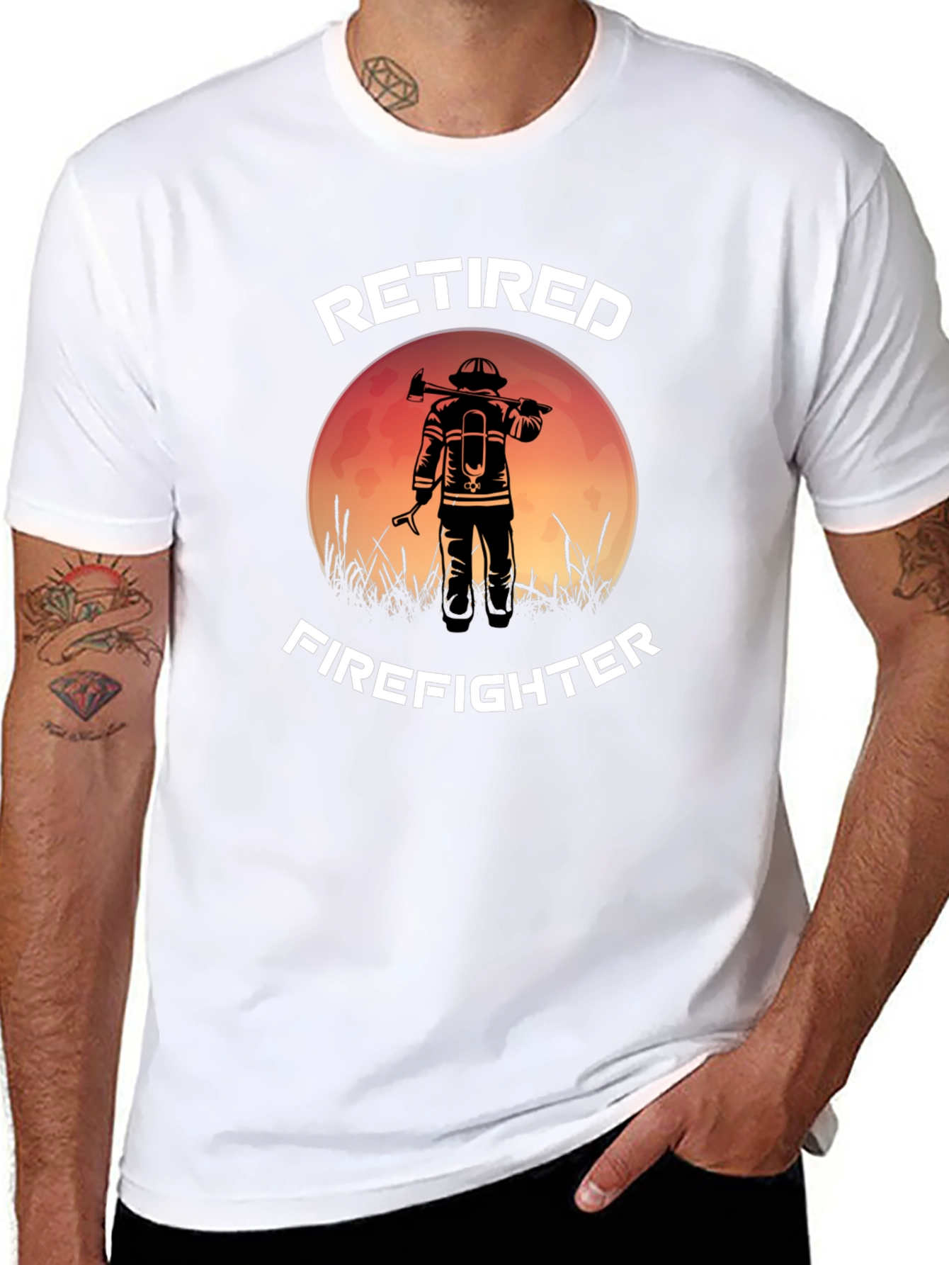 Retired Firefighter Graphic T-Shirt