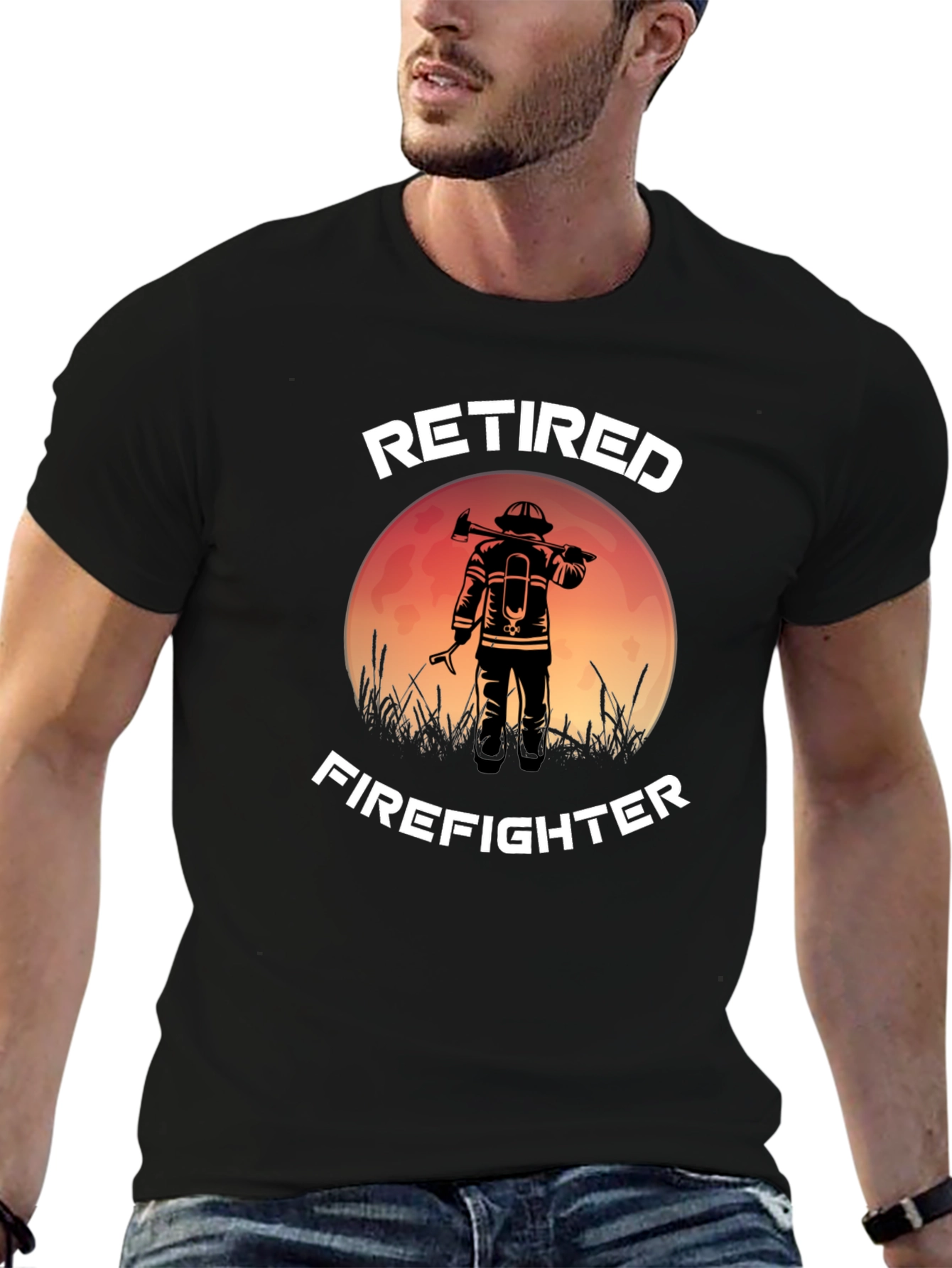 Retired Firefighter Graphic T-Shirt