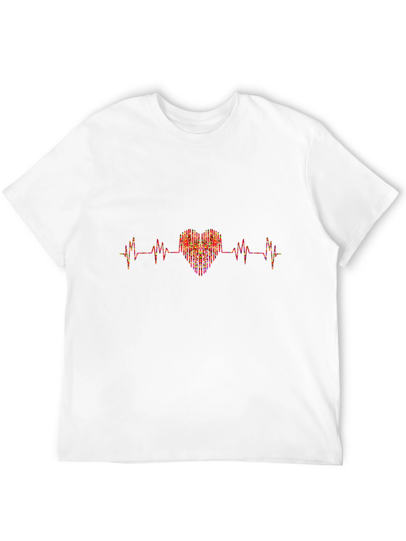 Heartbeat Heart Graphic Black T-Shirt