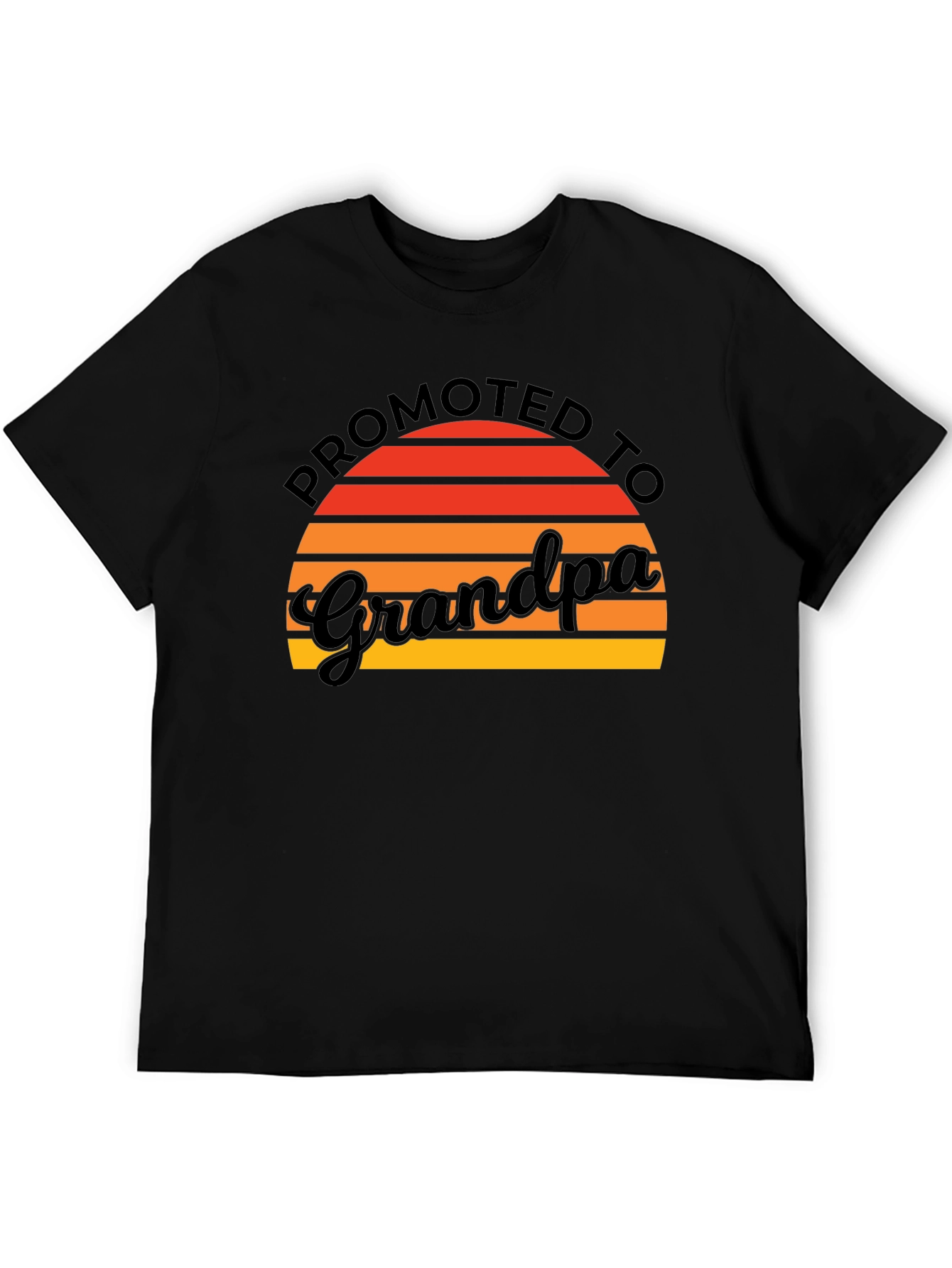Promoted to Grandpa T-Shirt Retro Sunset