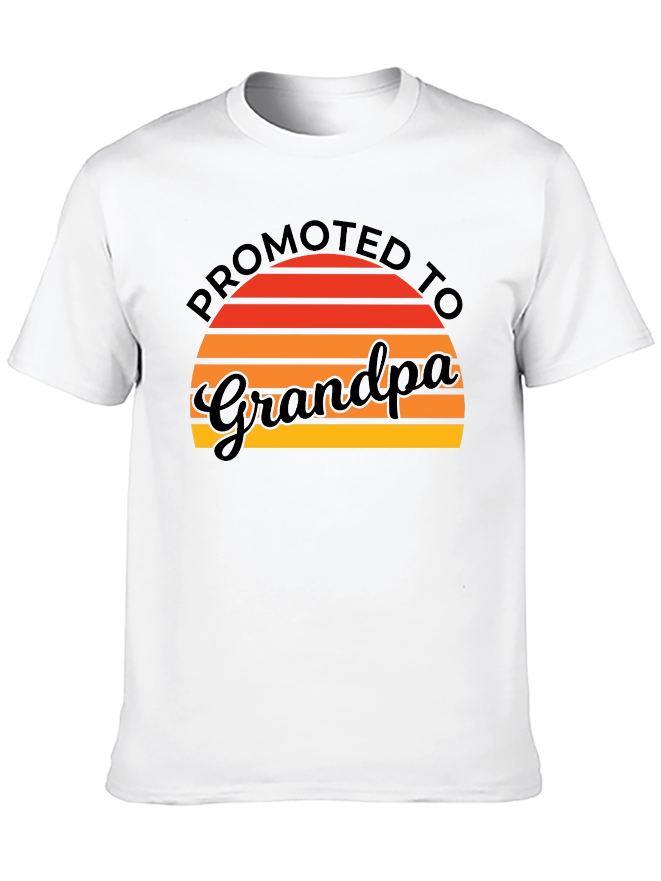 Promoted to Grandpa T-Shirt Retro Sunset