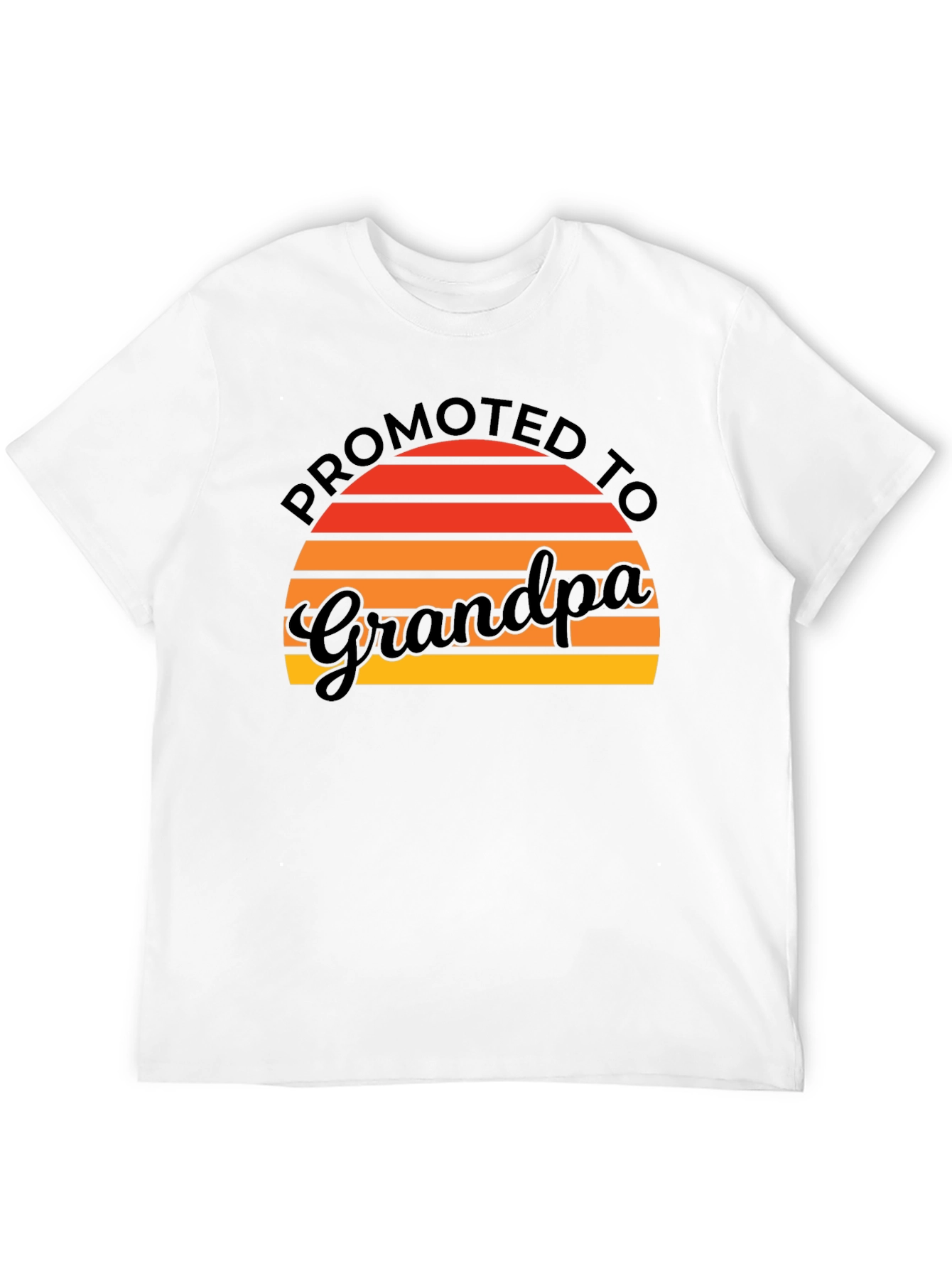 Promoted to Grandpa T-Shirt Retro Sunset