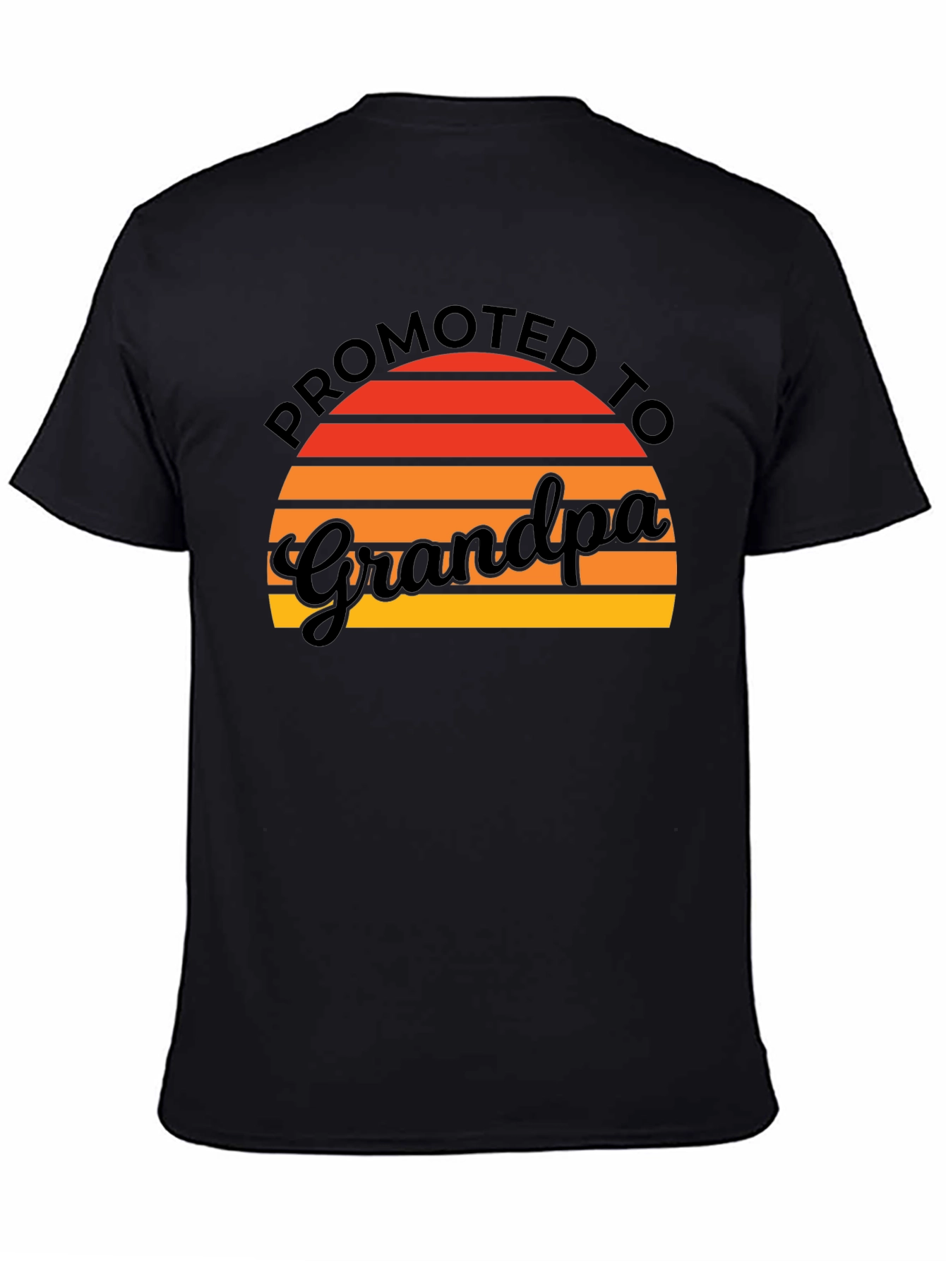 Promoted to Grandpa T-Shirt Retro Sunset