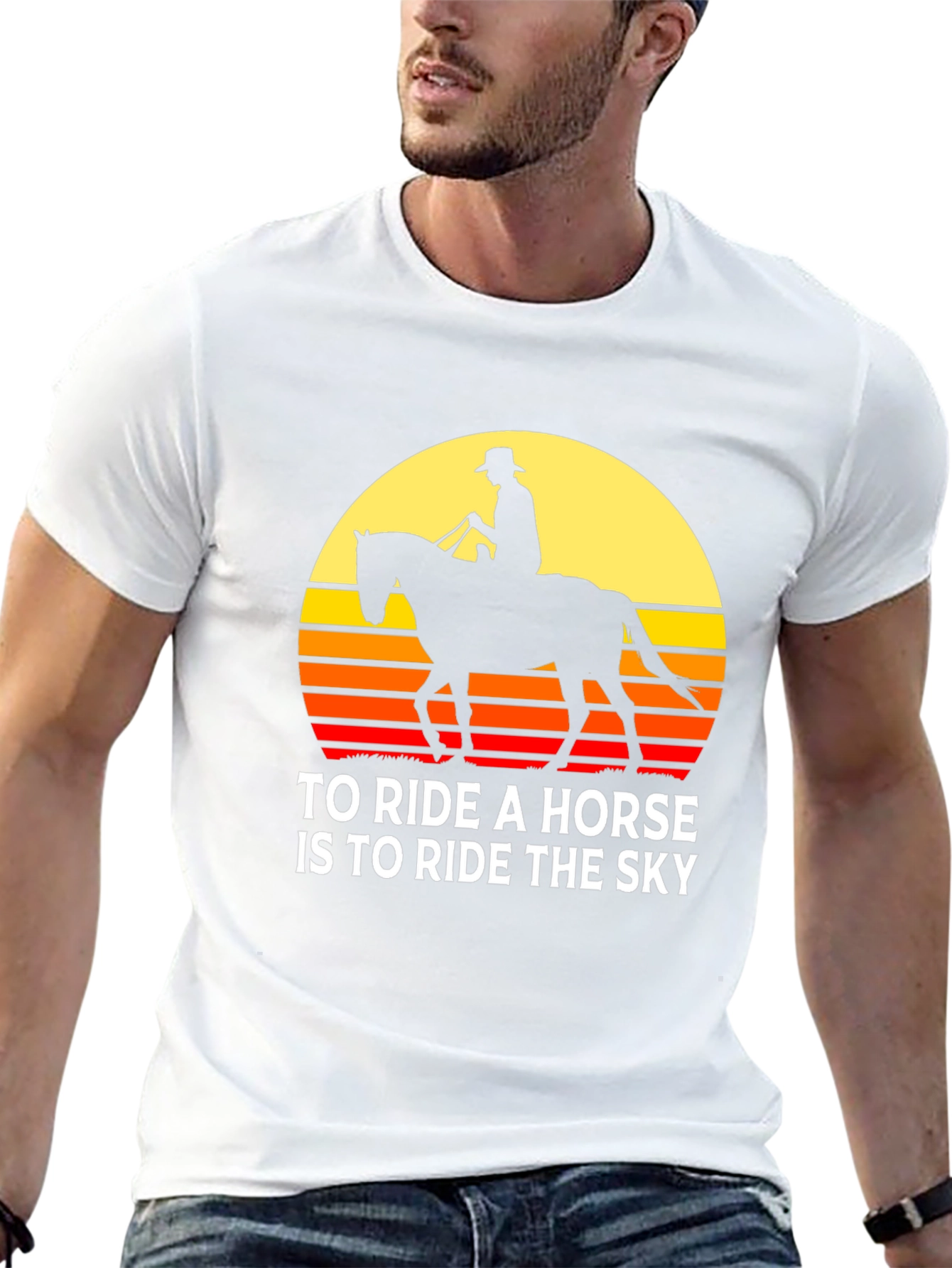 Horse Rider Sunset T-Shirt: Ride the Sky