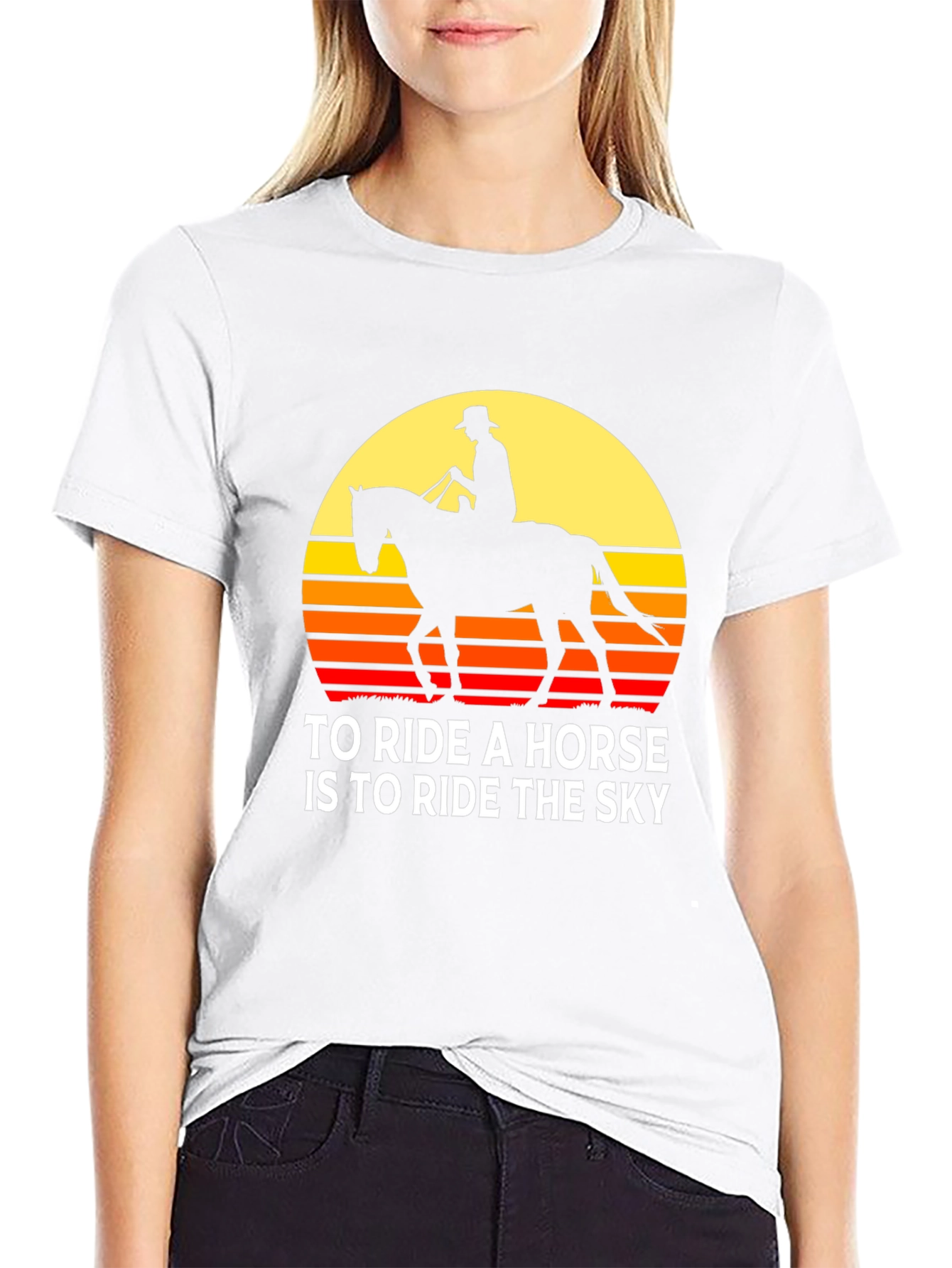 Horse Rider Sunset T-Shirt: Ride the Sky