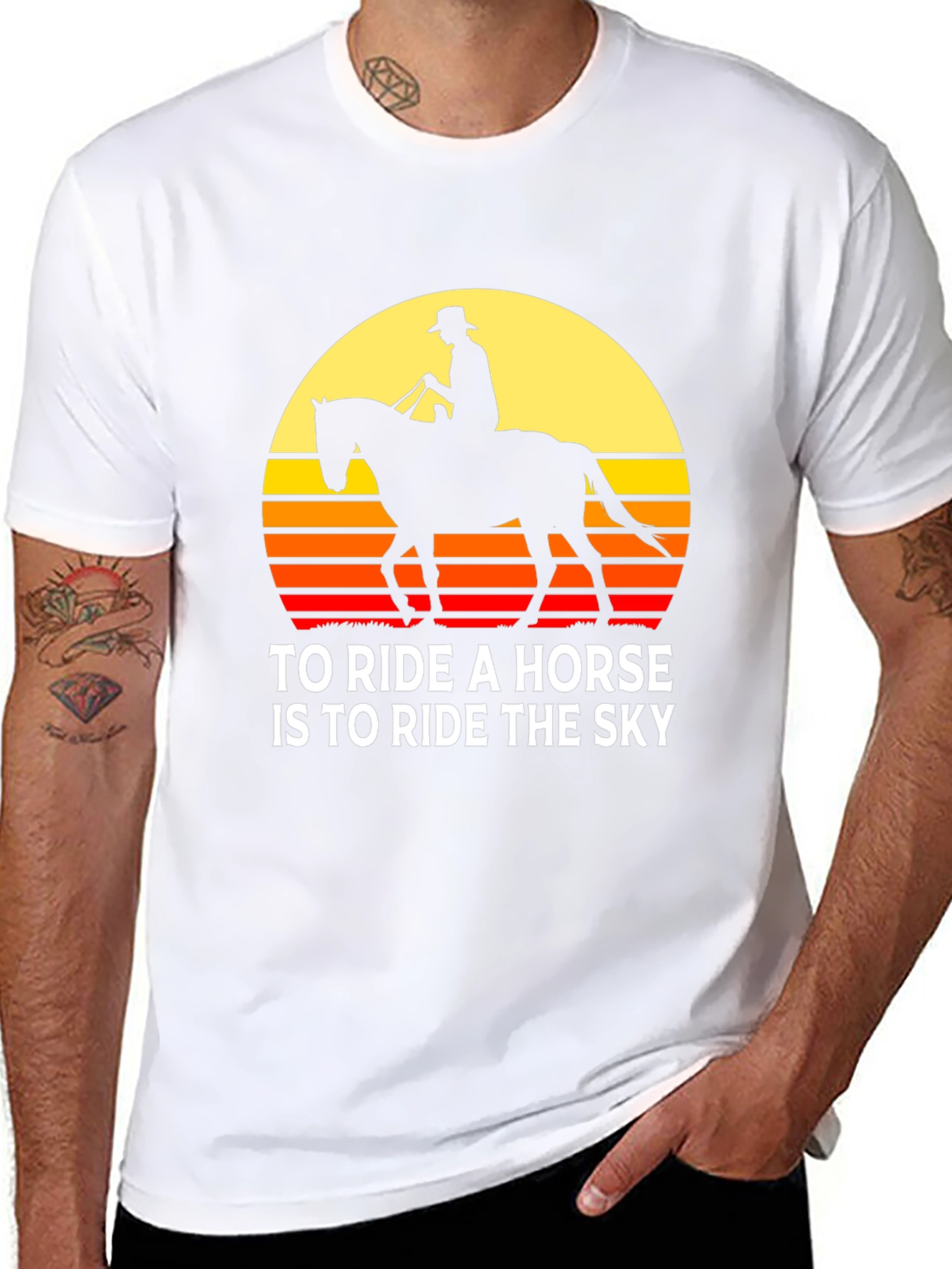 Horse Rider Sunset T-Shirt: Ride the Sky