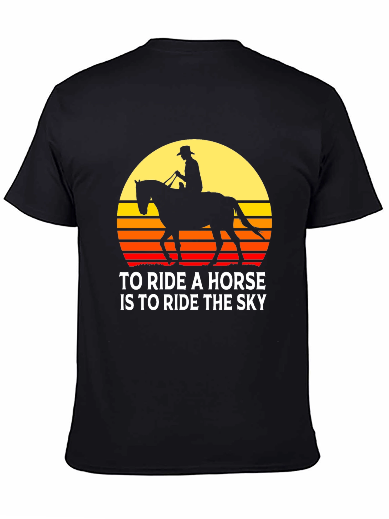 Horse Rider Sunset T-Shirt: Ride the Sky