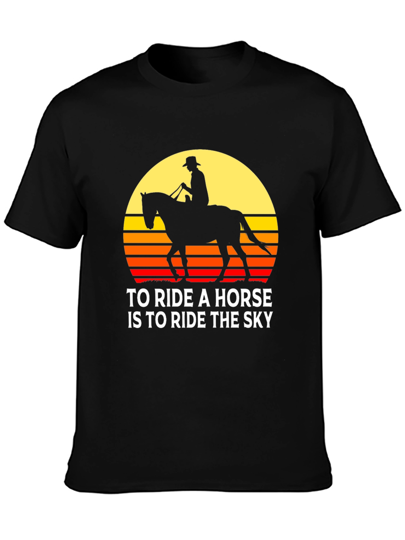 Horse Rider Sunset T-Shirt: Ride the Sky