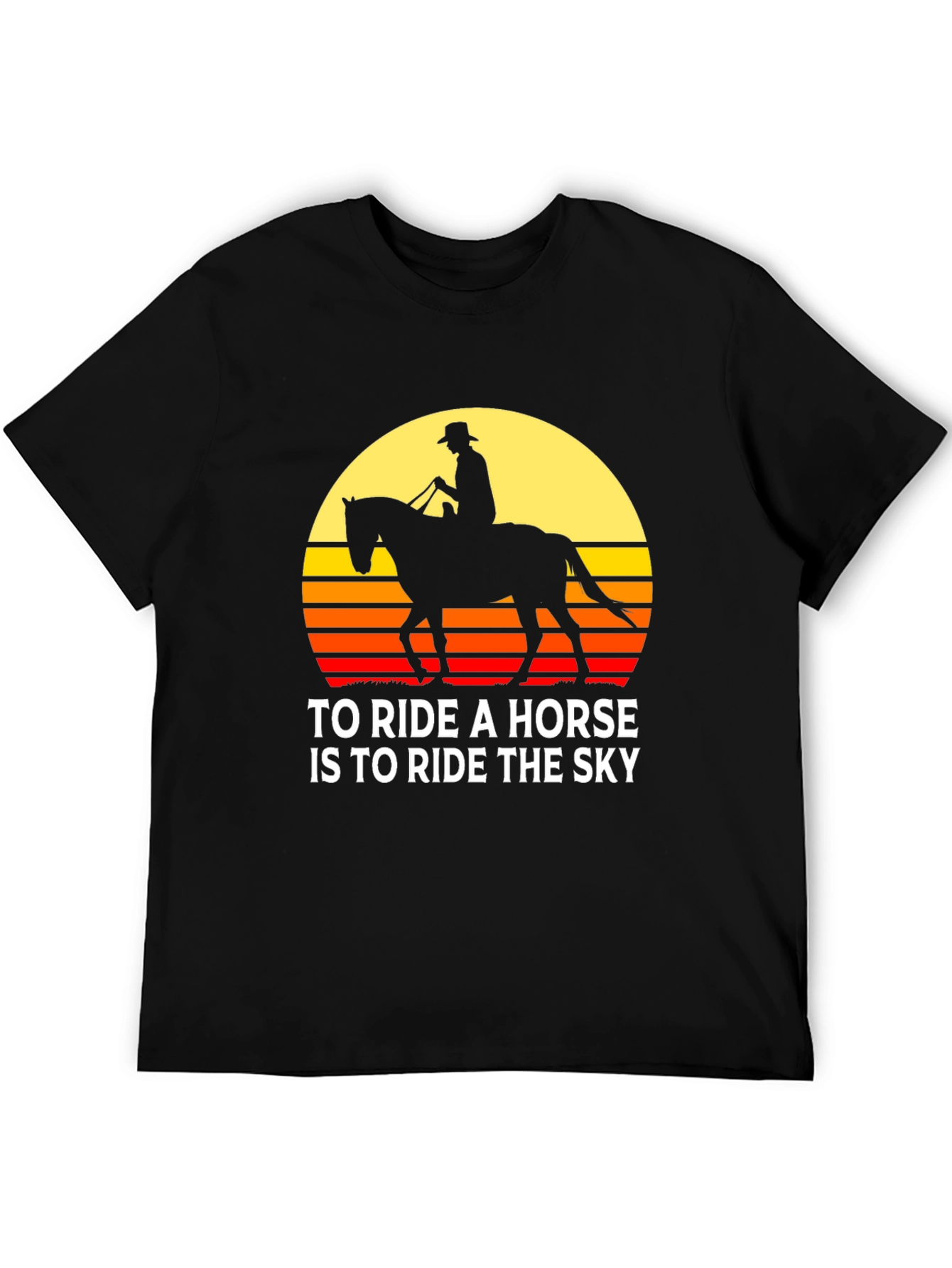 Horse Rider Sunset T-Shirt: Ride the Sky