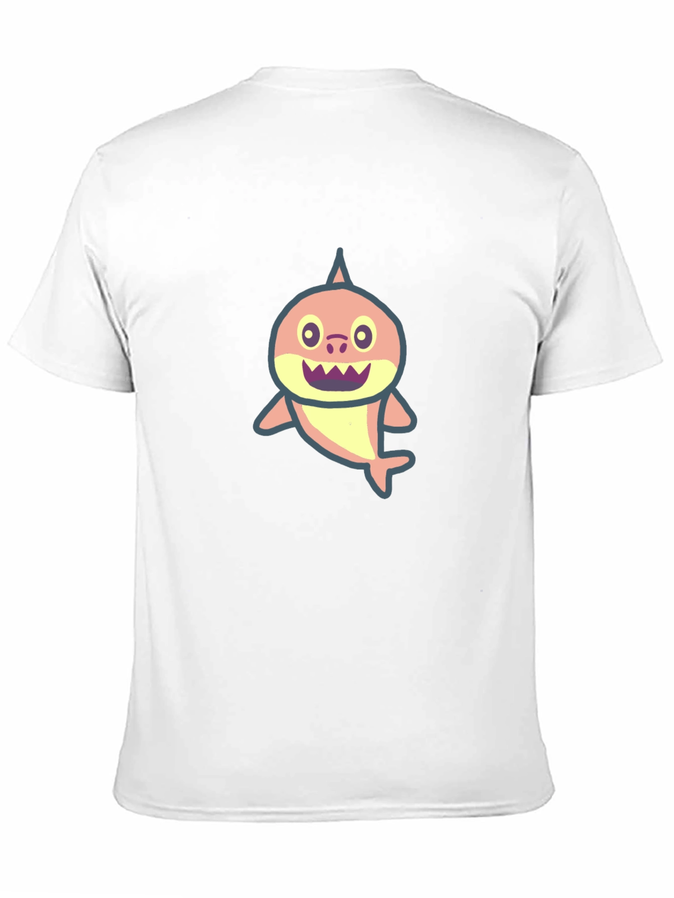 Cute Shark Graphic Black T-Shirt