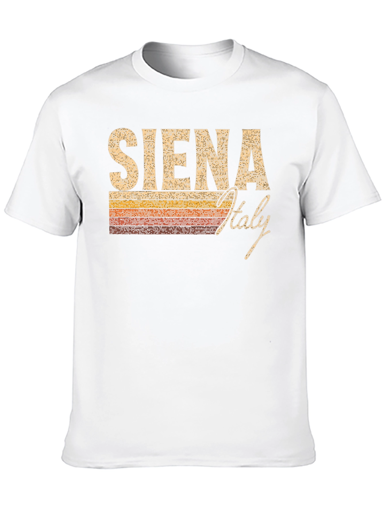 Siena Italy Retro Style Black T-Shirt