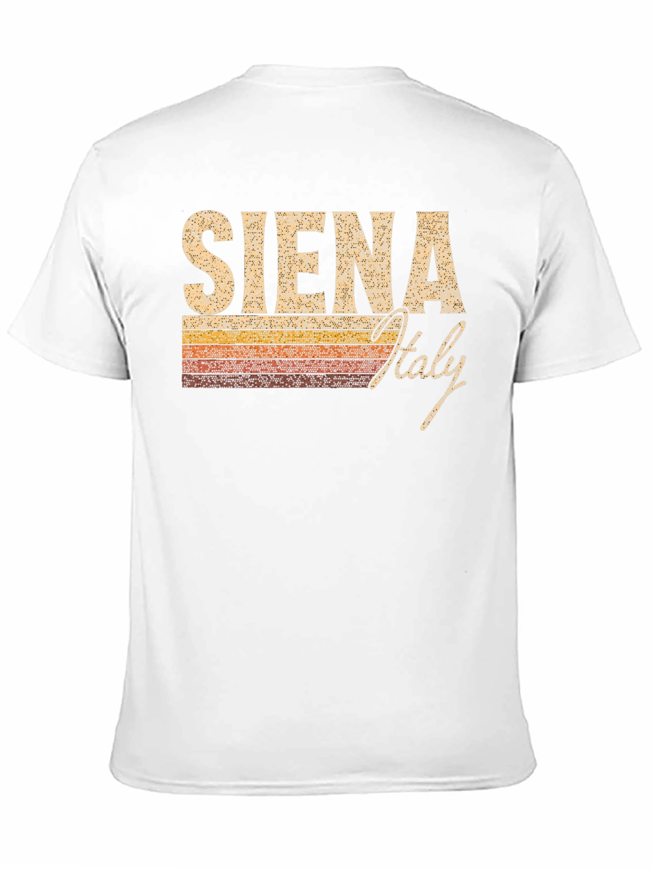 Siena Italy Retro Style Black T-Shirt
