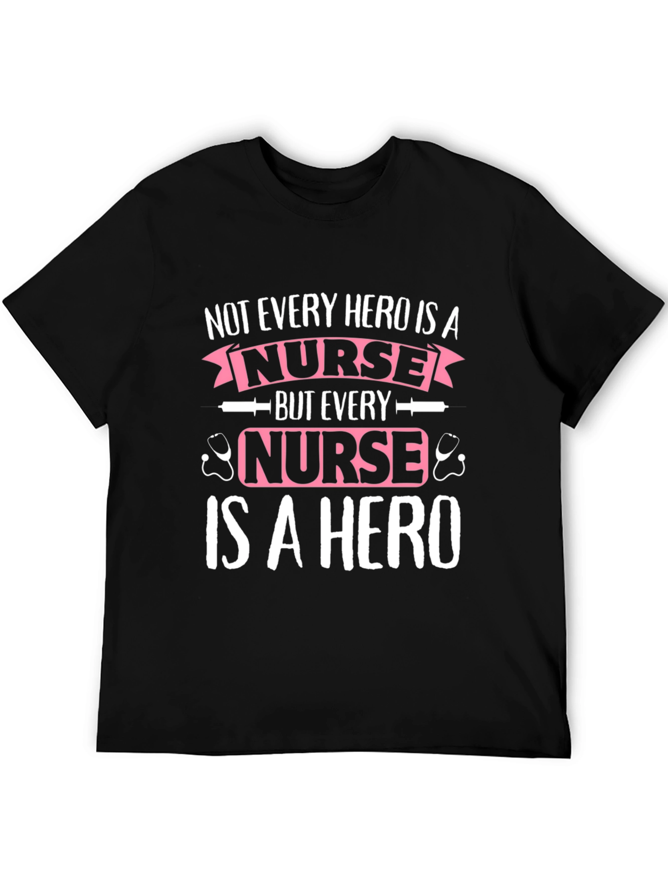 Nurse Hero T-Shirt - Unisex Black Cotton Tee