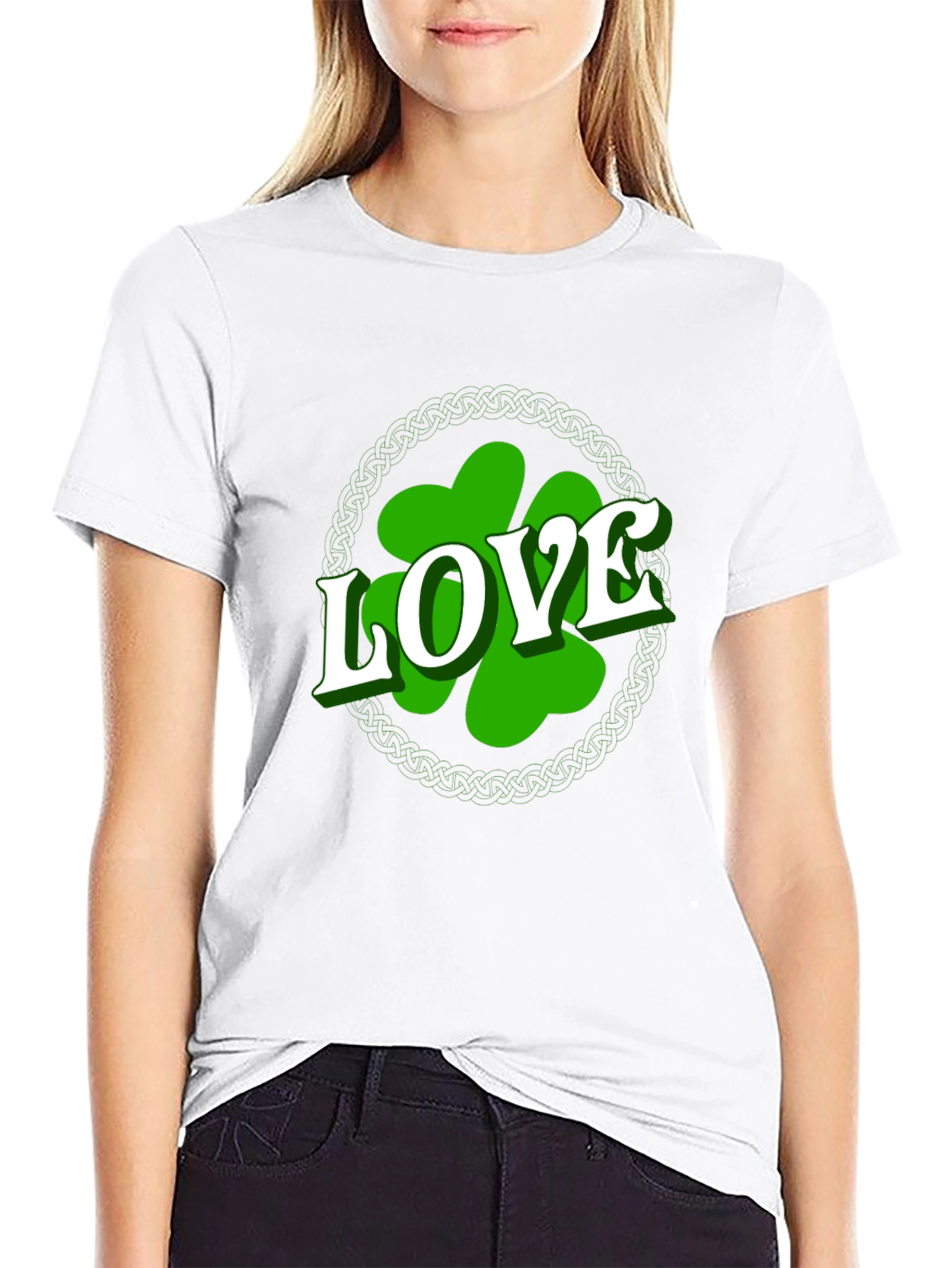 St. Patricks Day Love Shamrock Mens T-Shirt