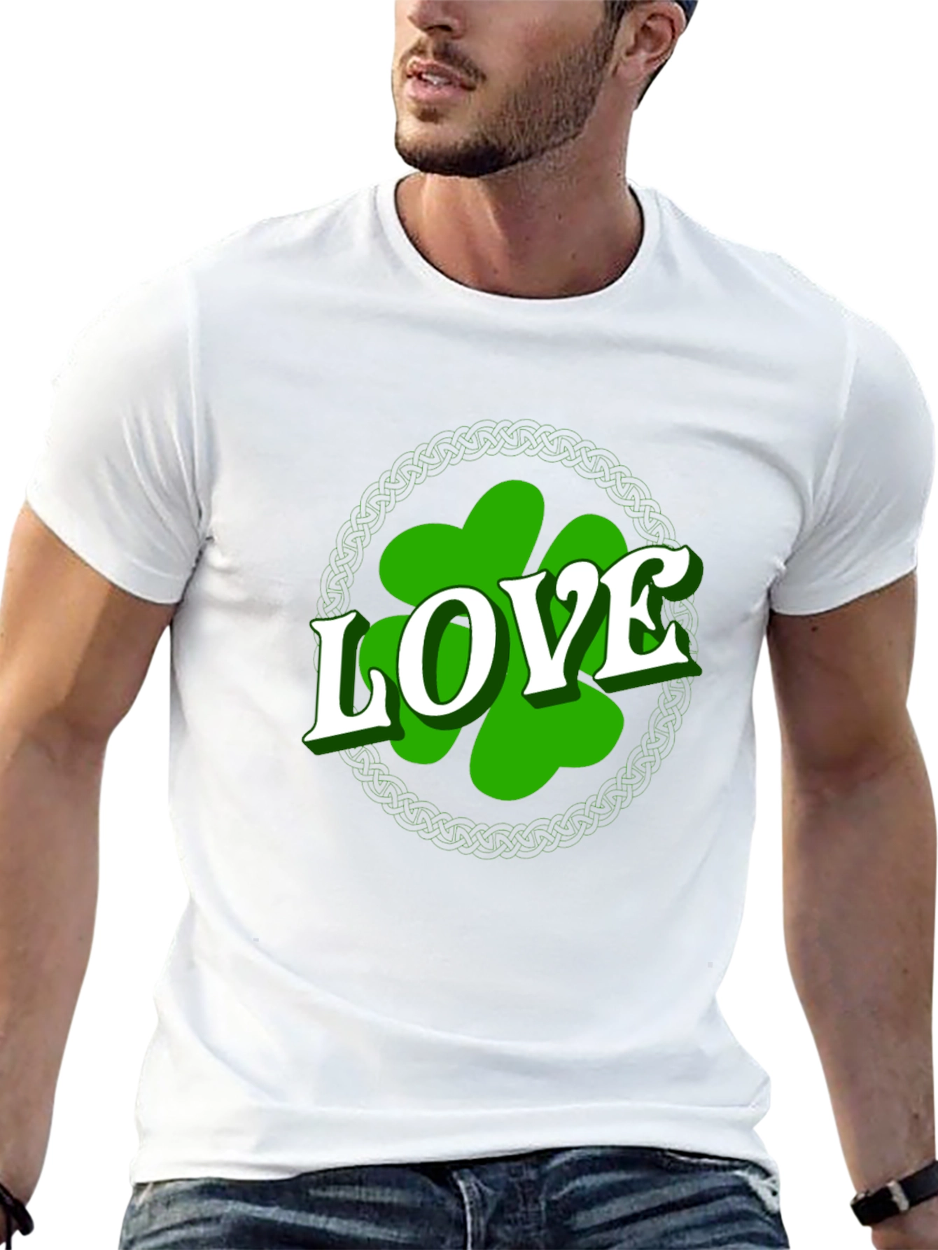 St. Patricks Day Love Shamrock Mens T-Shirt