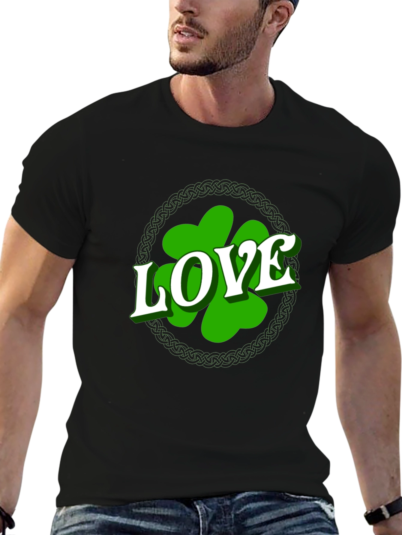St. Patricks Day Love Shamrock Mens T-Shirt