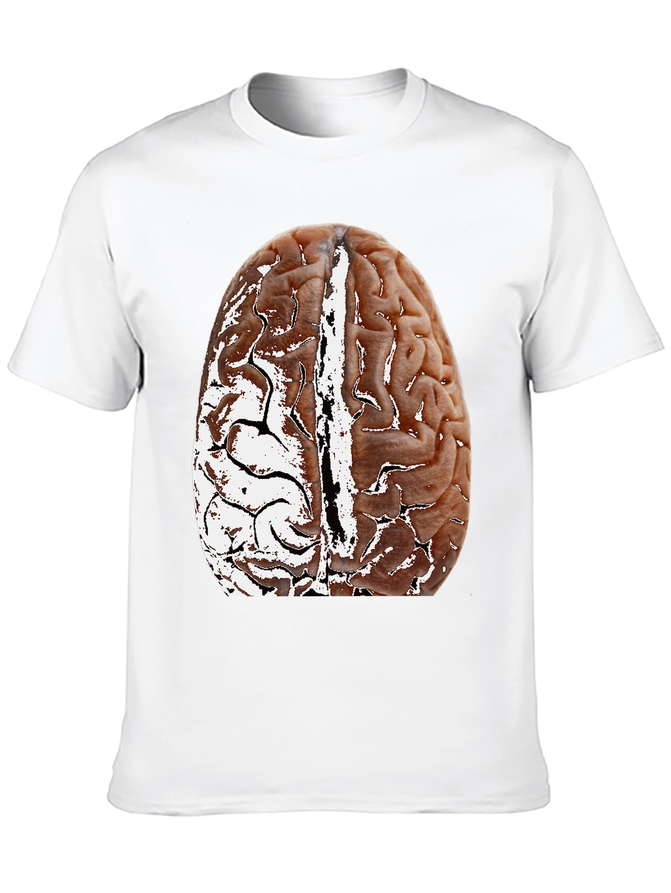Brain Graphic Black T-Shirt - Anatomical Design