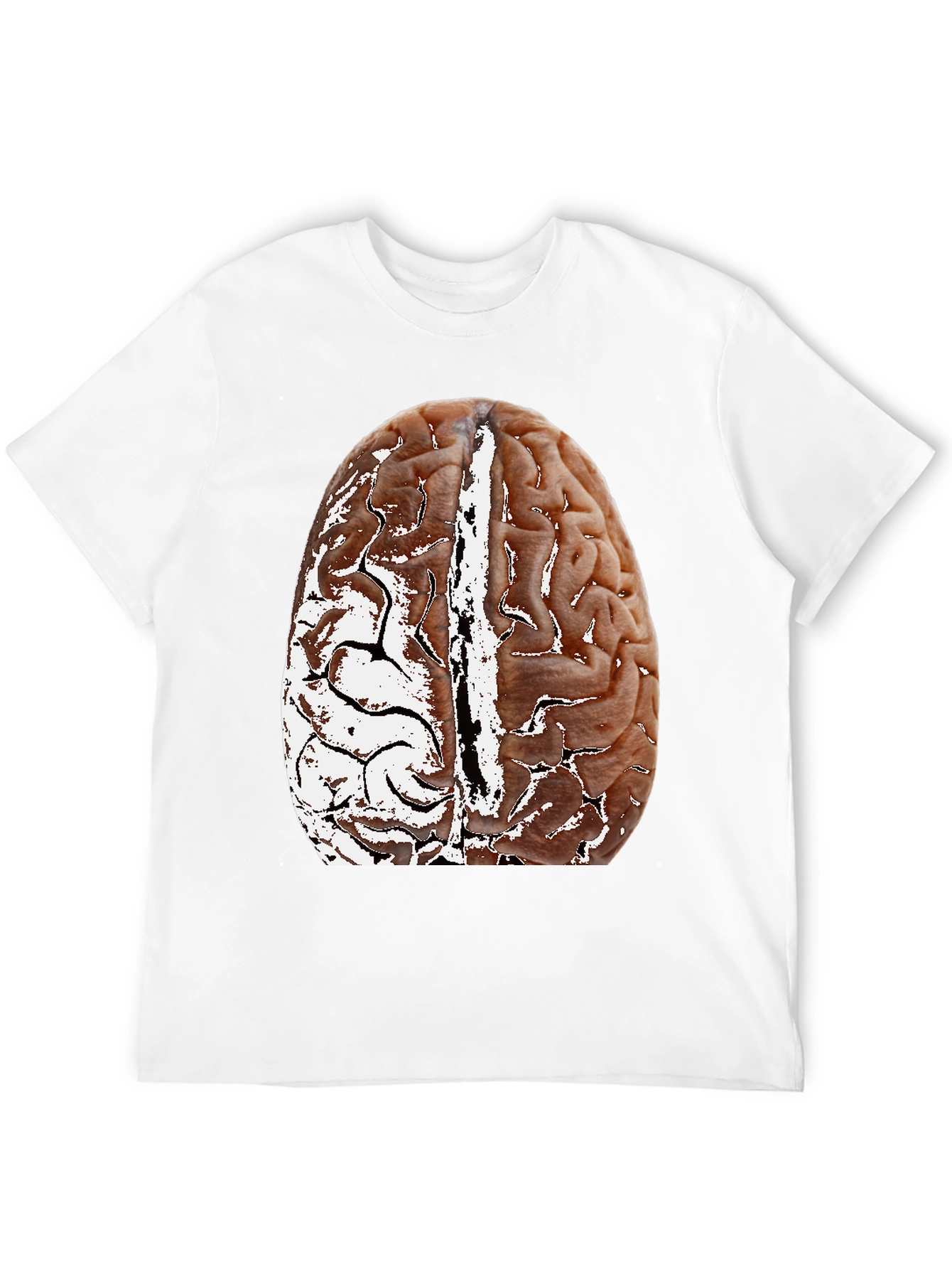 Brain Graphic Black T-Shirt - Anatomical Design