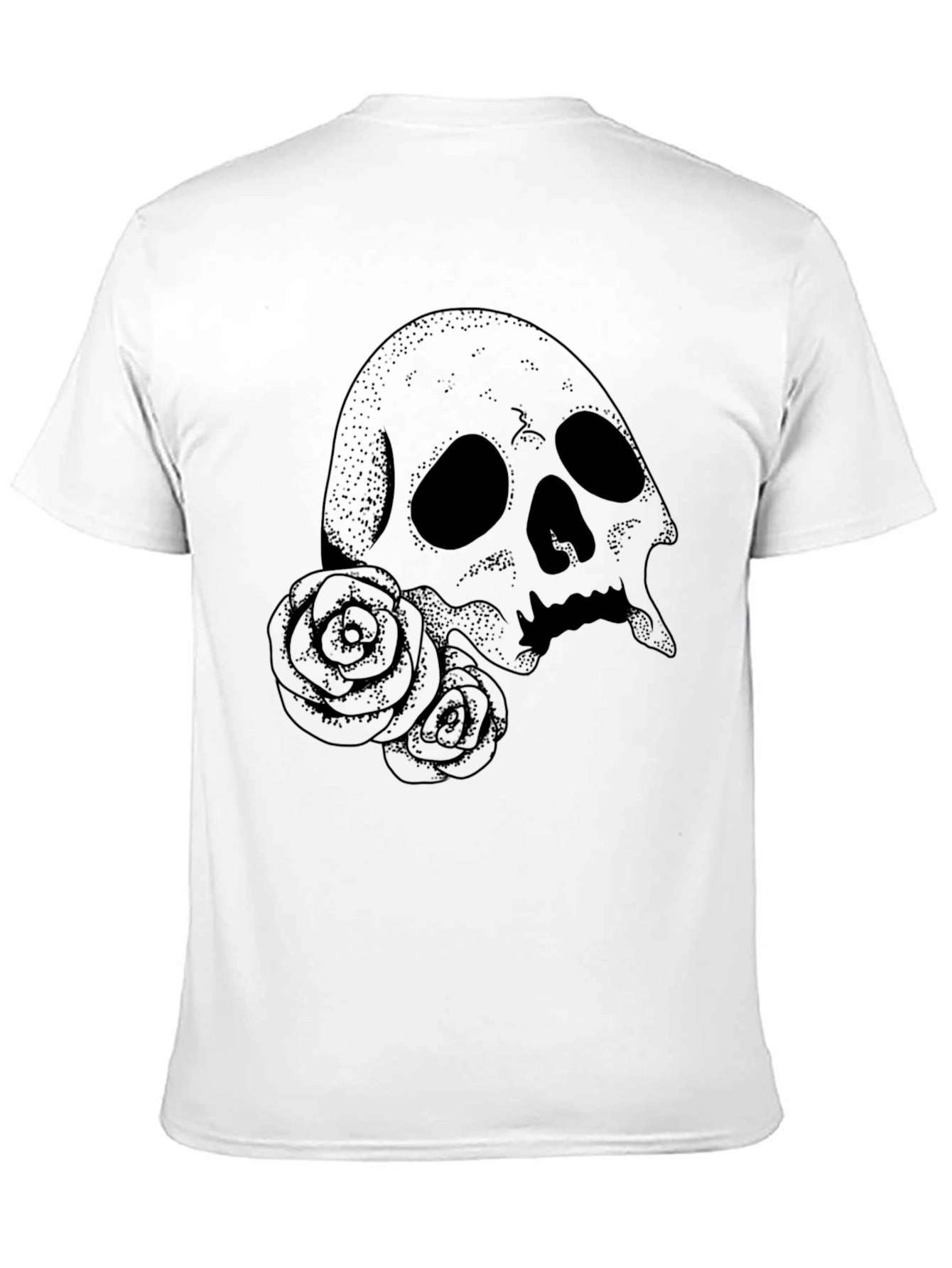 Skull & Roses Graphic Tee - Mens Black T-Shirt