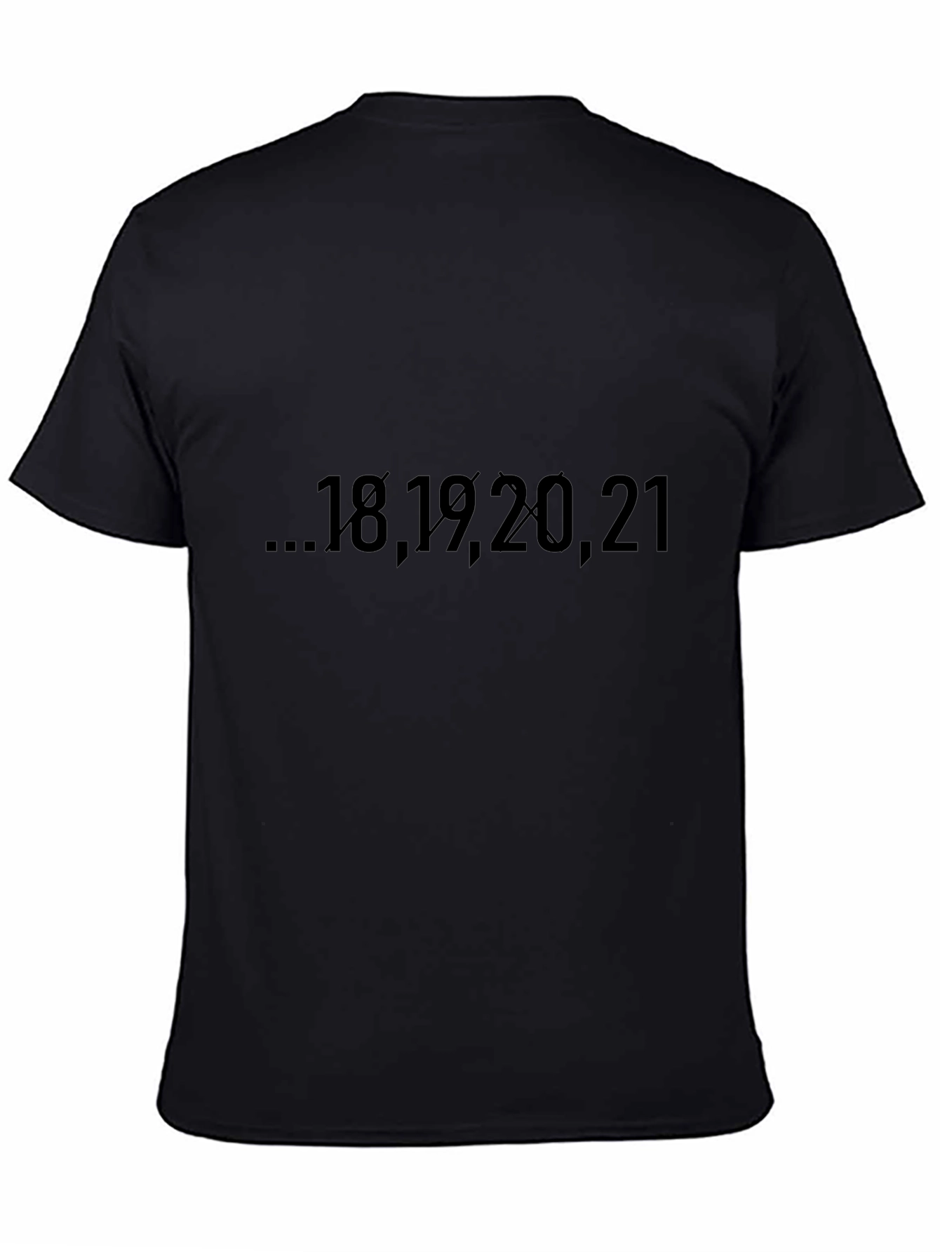 Birthday Year Black Tee Shirt