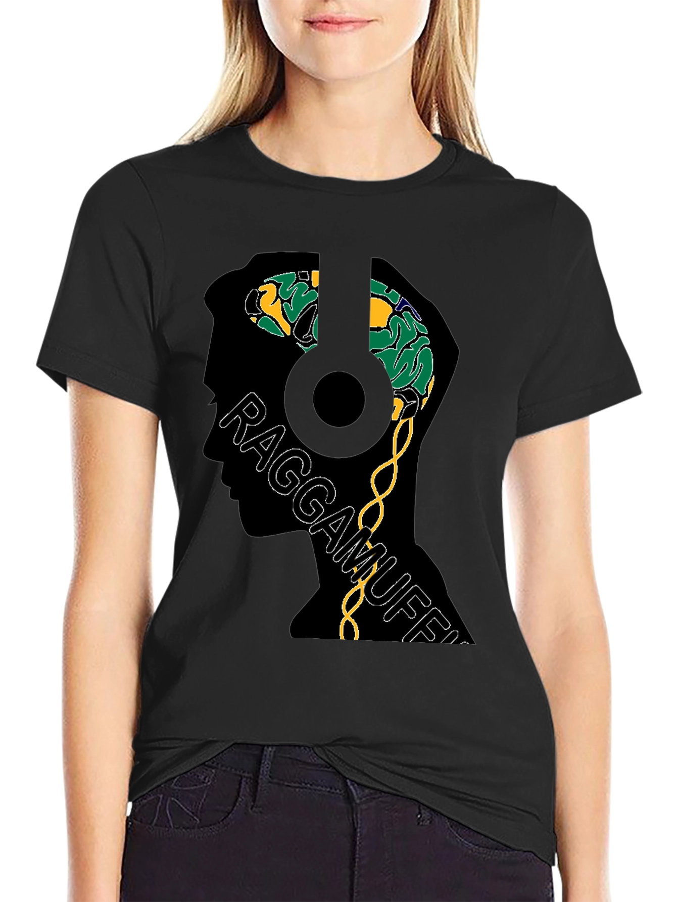 Raggamuffin Brain Graphic Tee - Unique Design