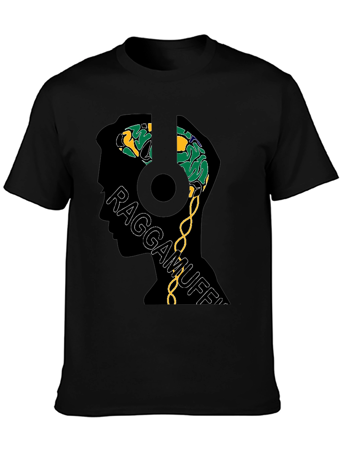 Raggamuffin Brain Graphic Tee - Unique Design