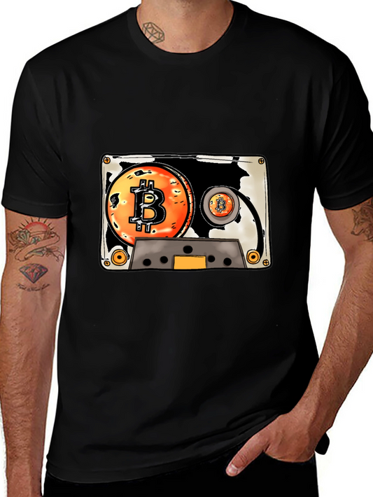Bitcoin Cassette Tape Graphic Tee