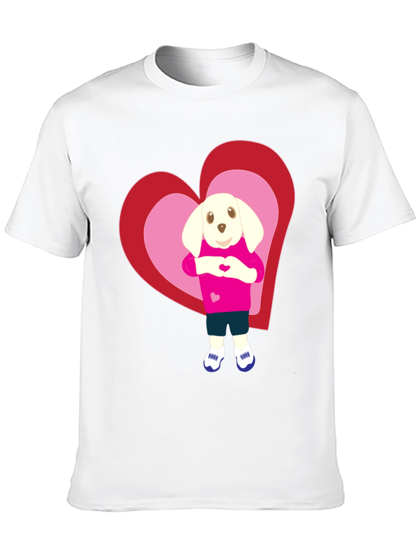 Cute Dog Heart T-Shirt - Valentines Day Apparel