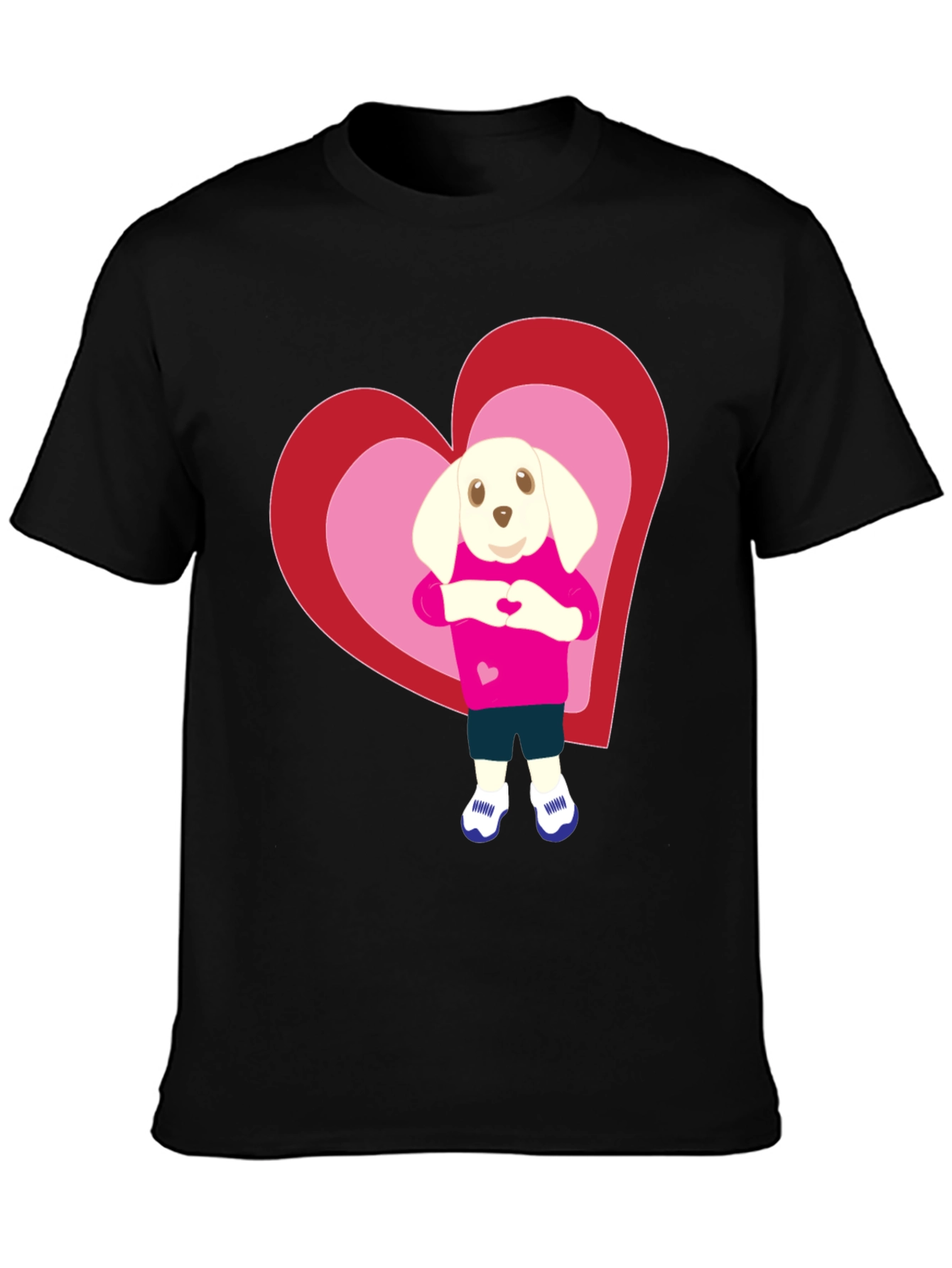 Cute Dog Heart T-Shirt - Valentines Day Apparel