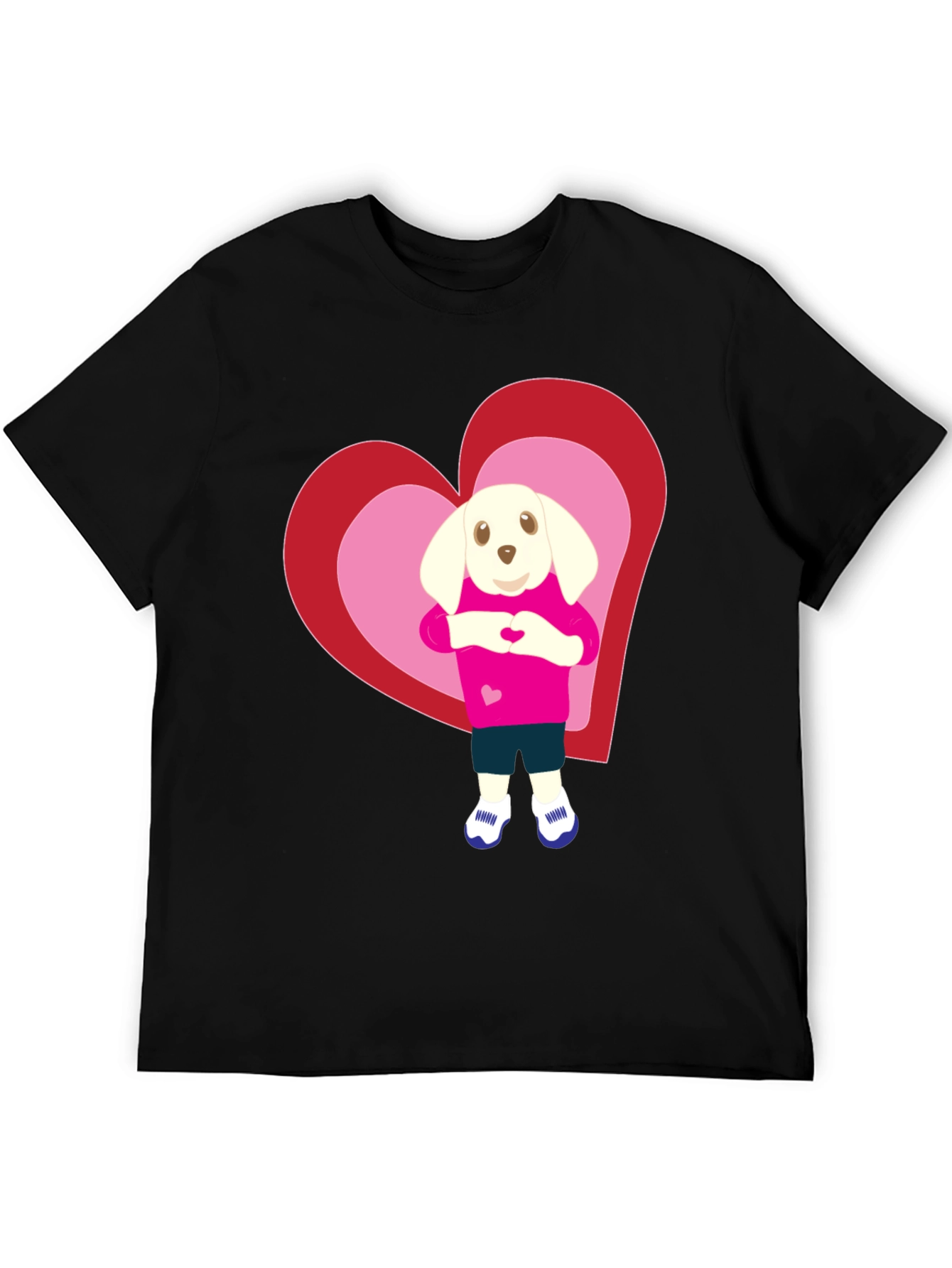Cute Dog Heart T-Shirt - Valentines Day Apparel