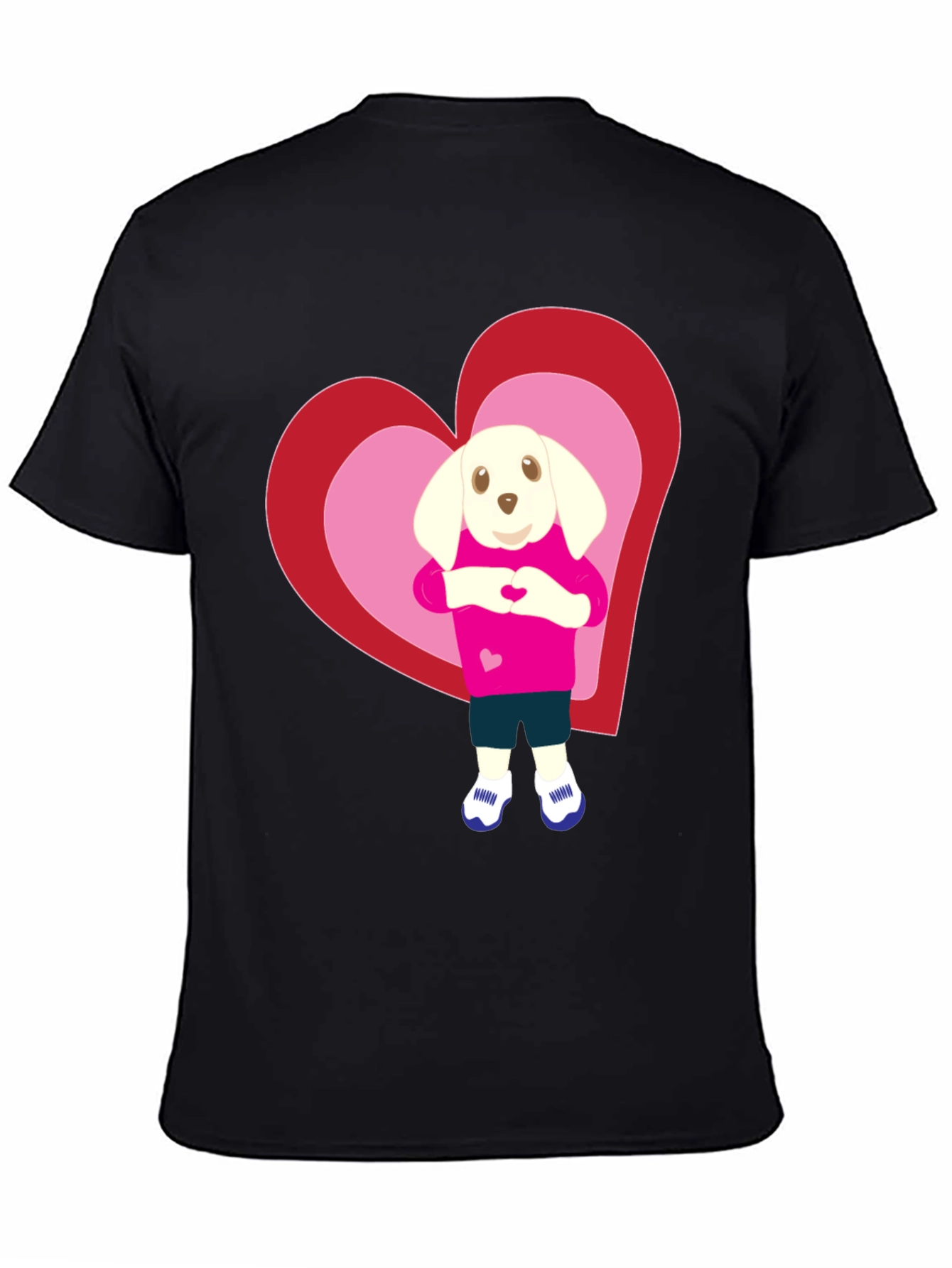 Cute Dog Heart T-Shirt - Valentines Day Apparel