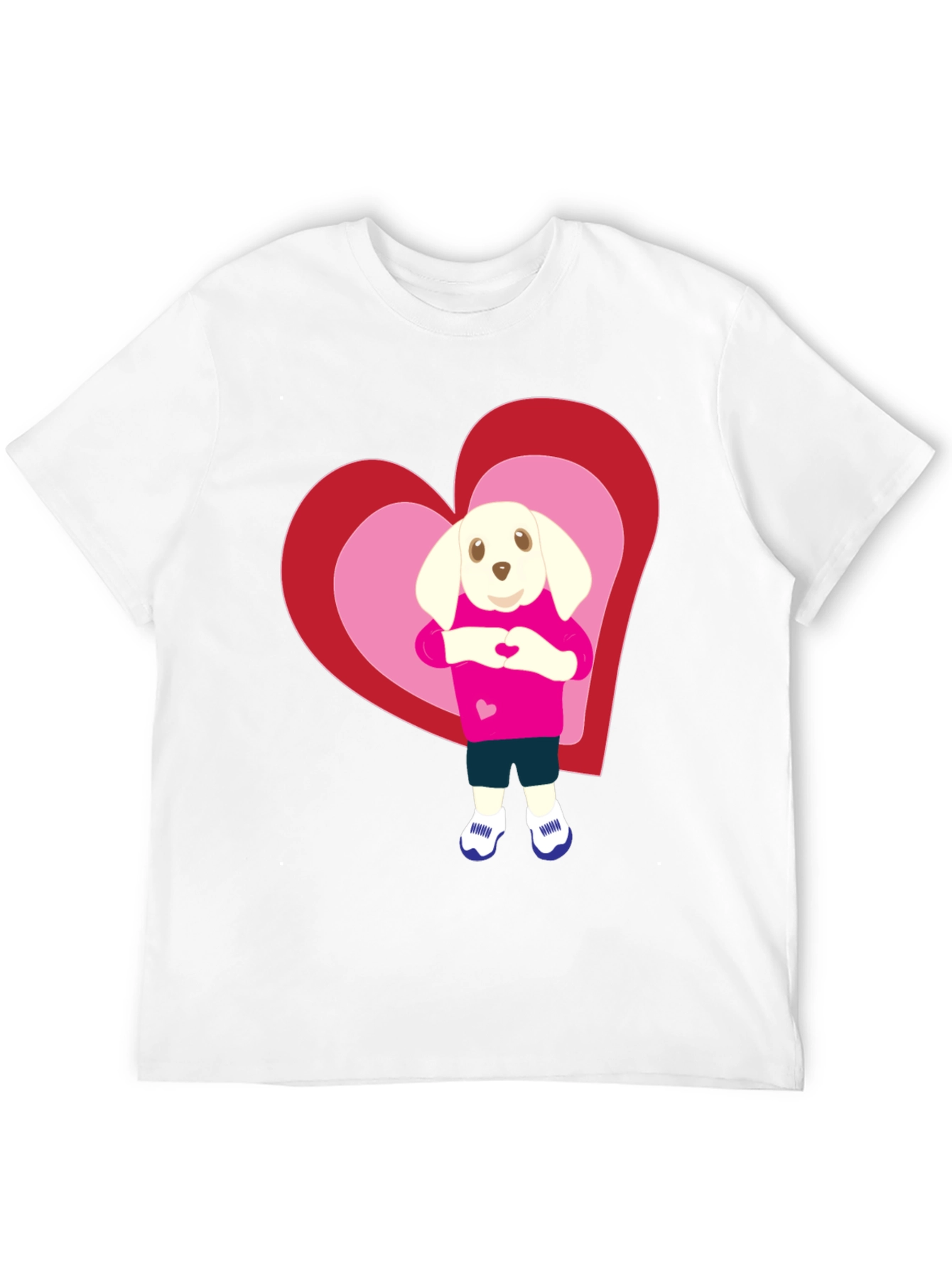 Cute Dog Heart T-Shirt - Valentines Day Apparel